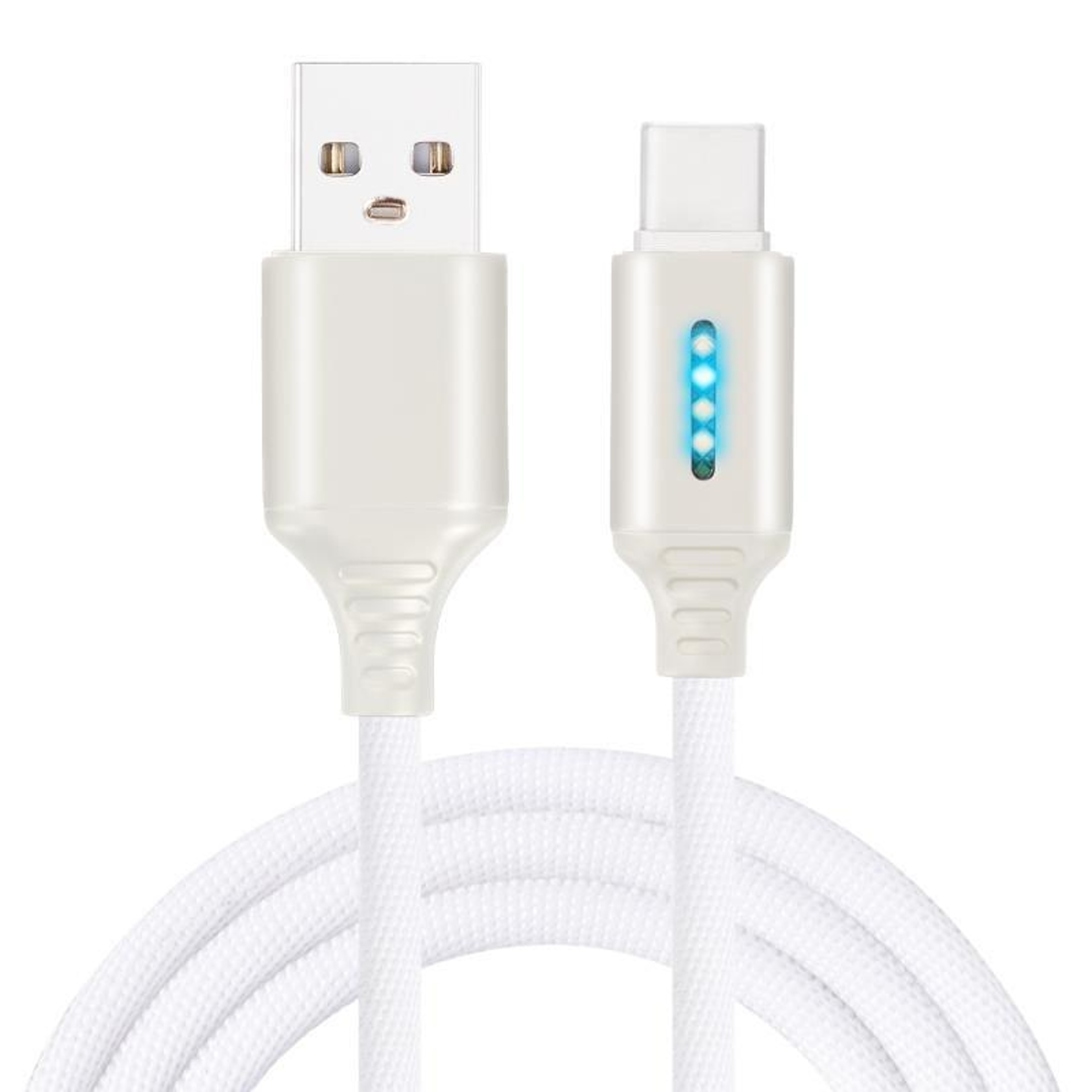 Smart USB C Charging Cable with Auto Power Off LED Braided Type C Data Cable – view 9