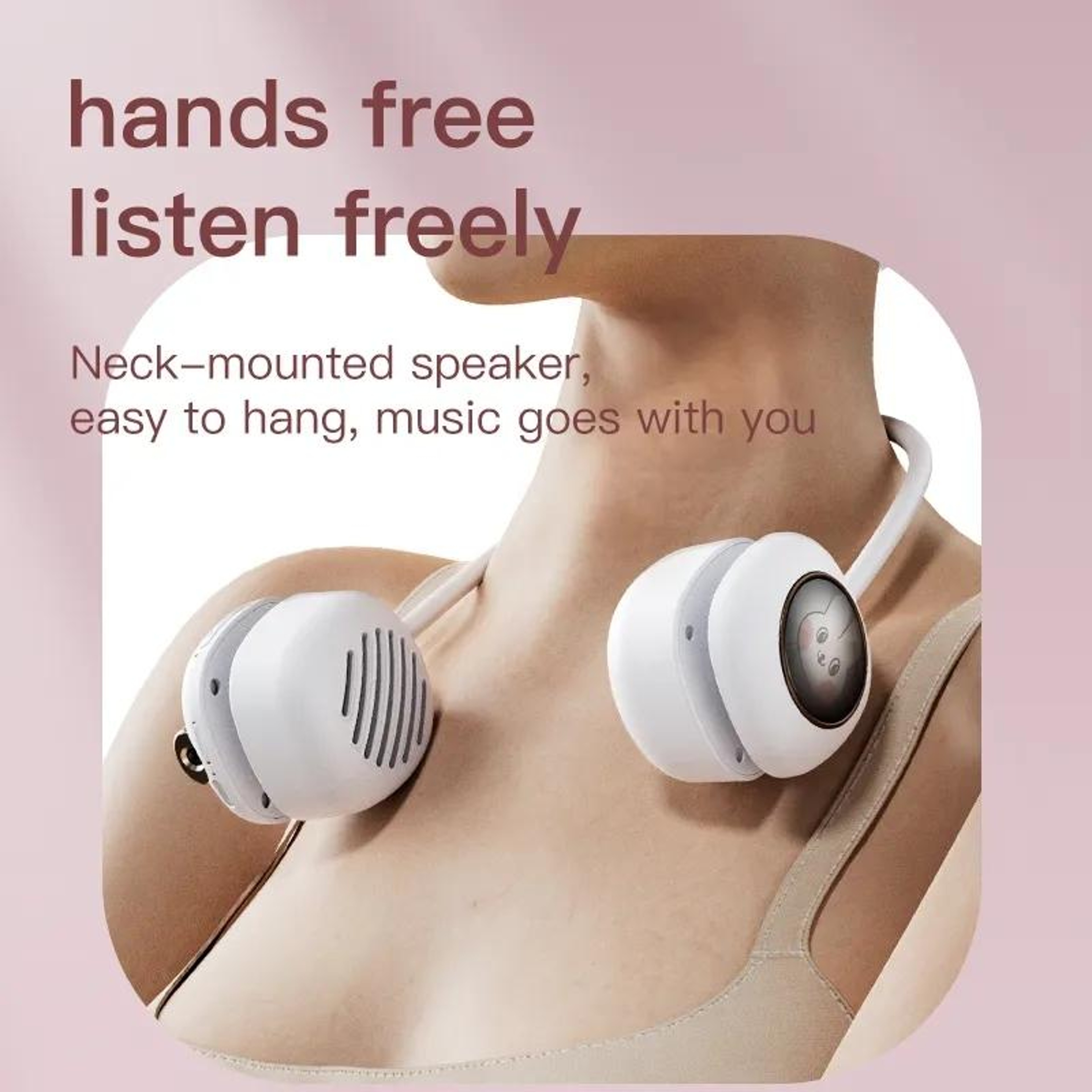 T5 Wearable Bluetooth Neck Speaker Portable Wireless Bluetooth Speaker with LED Light – view 8