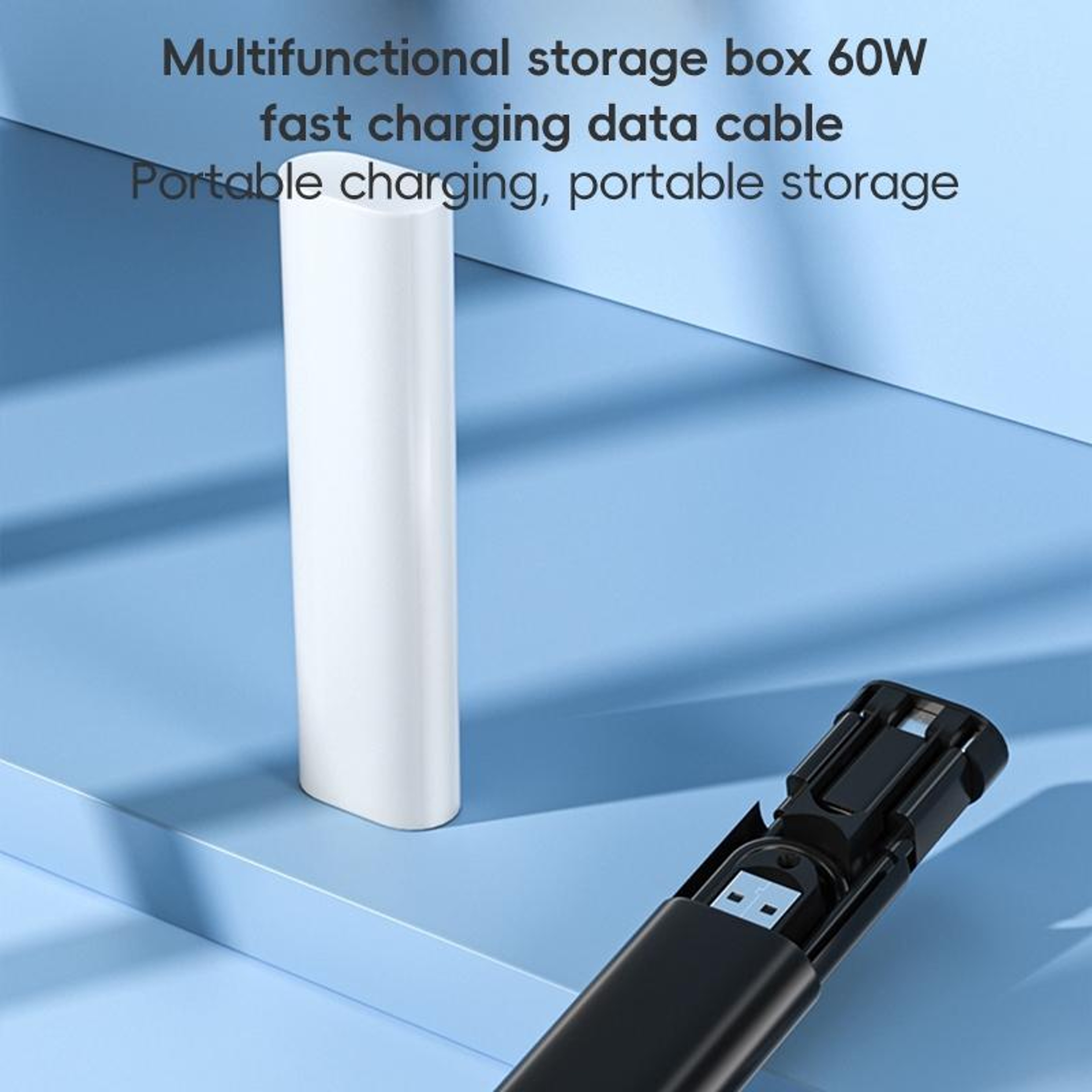 5 in 1 60W Fast Charging Cable Storage Box with Multi Connector Travel Kit – view 2