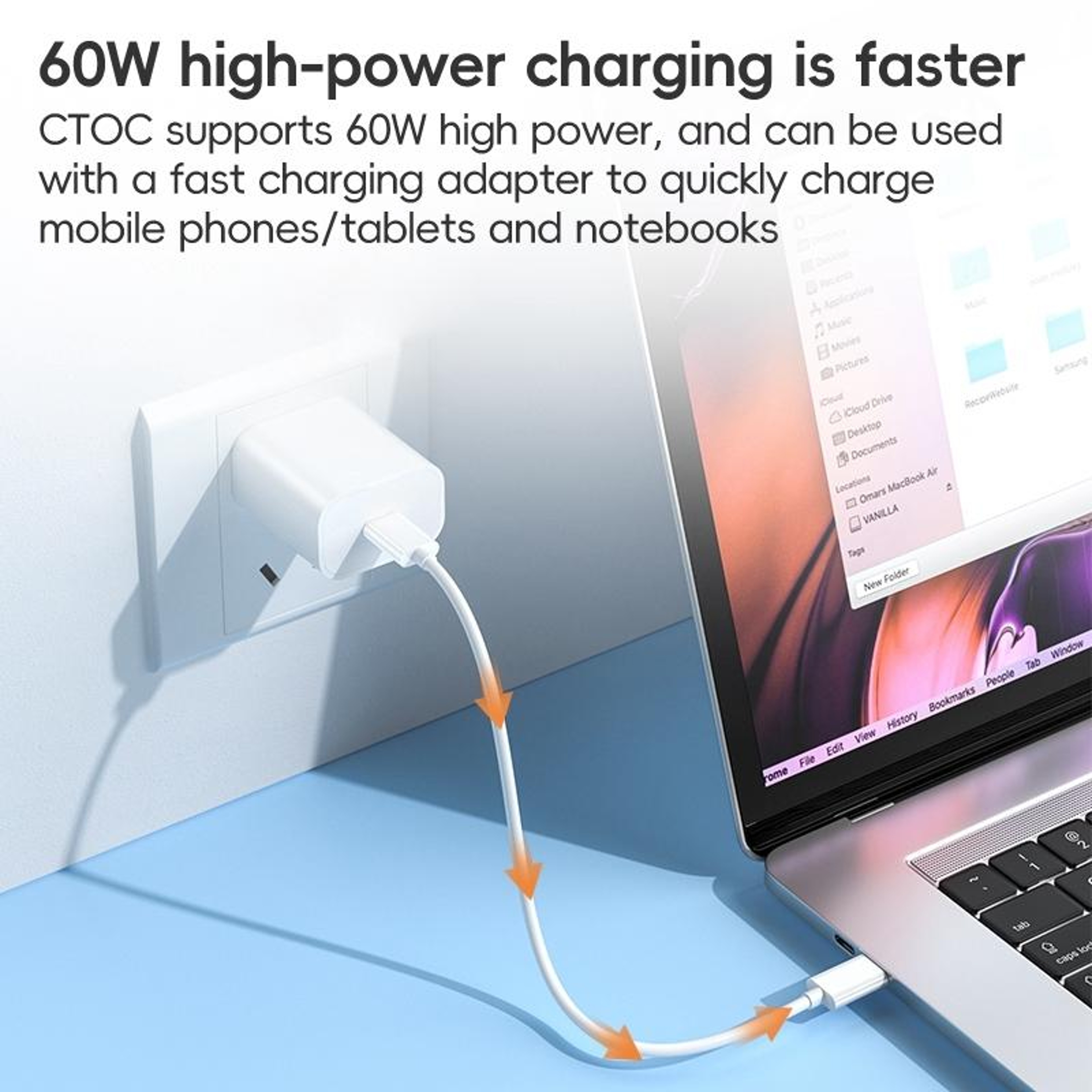 5 in 1 60W Fast Charging Cable Storage Box with Multi Connector Travel Kit – view 7