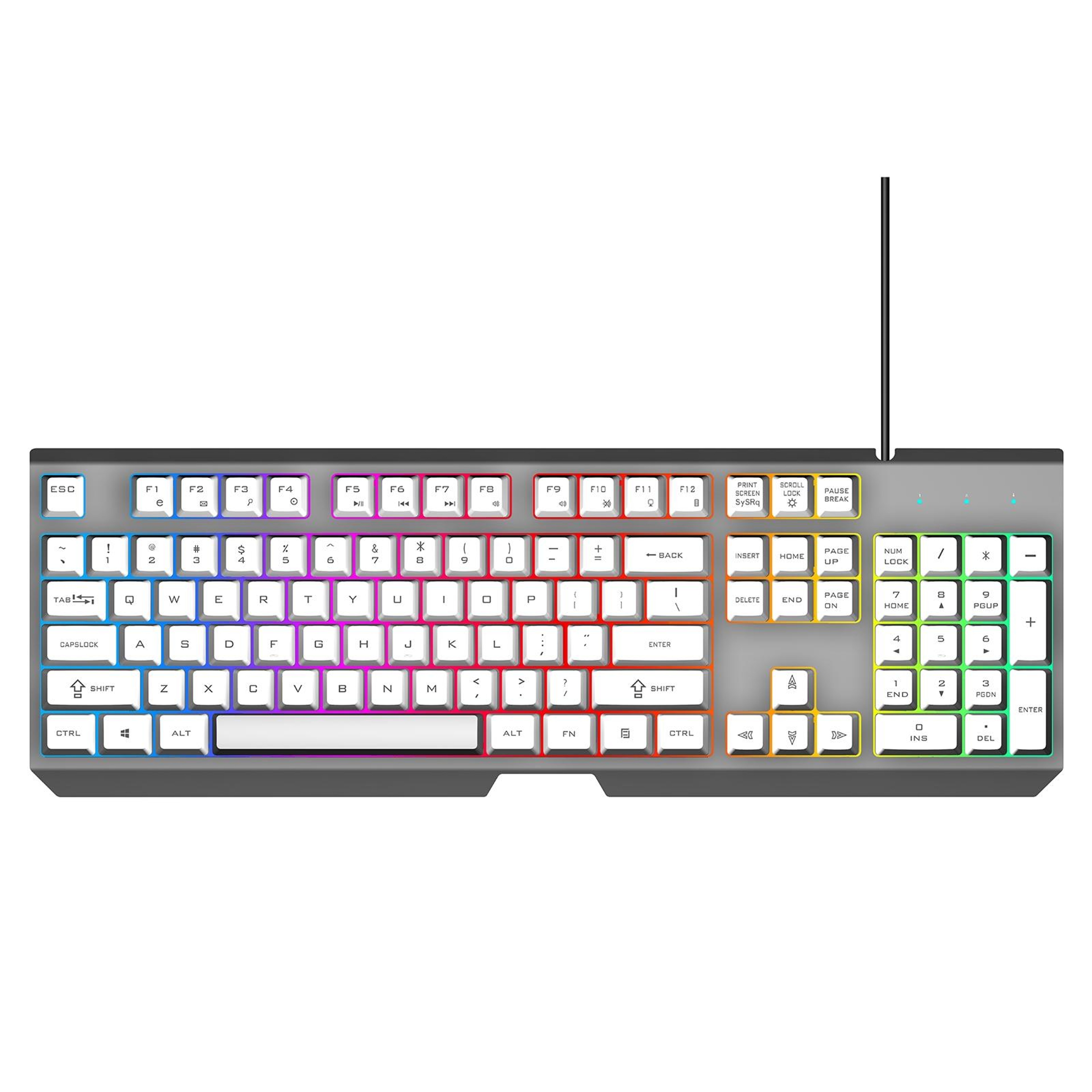 GK60 Gaming Keyboard 104 Key USB Keyboard with Durable Metal Panel – view 9