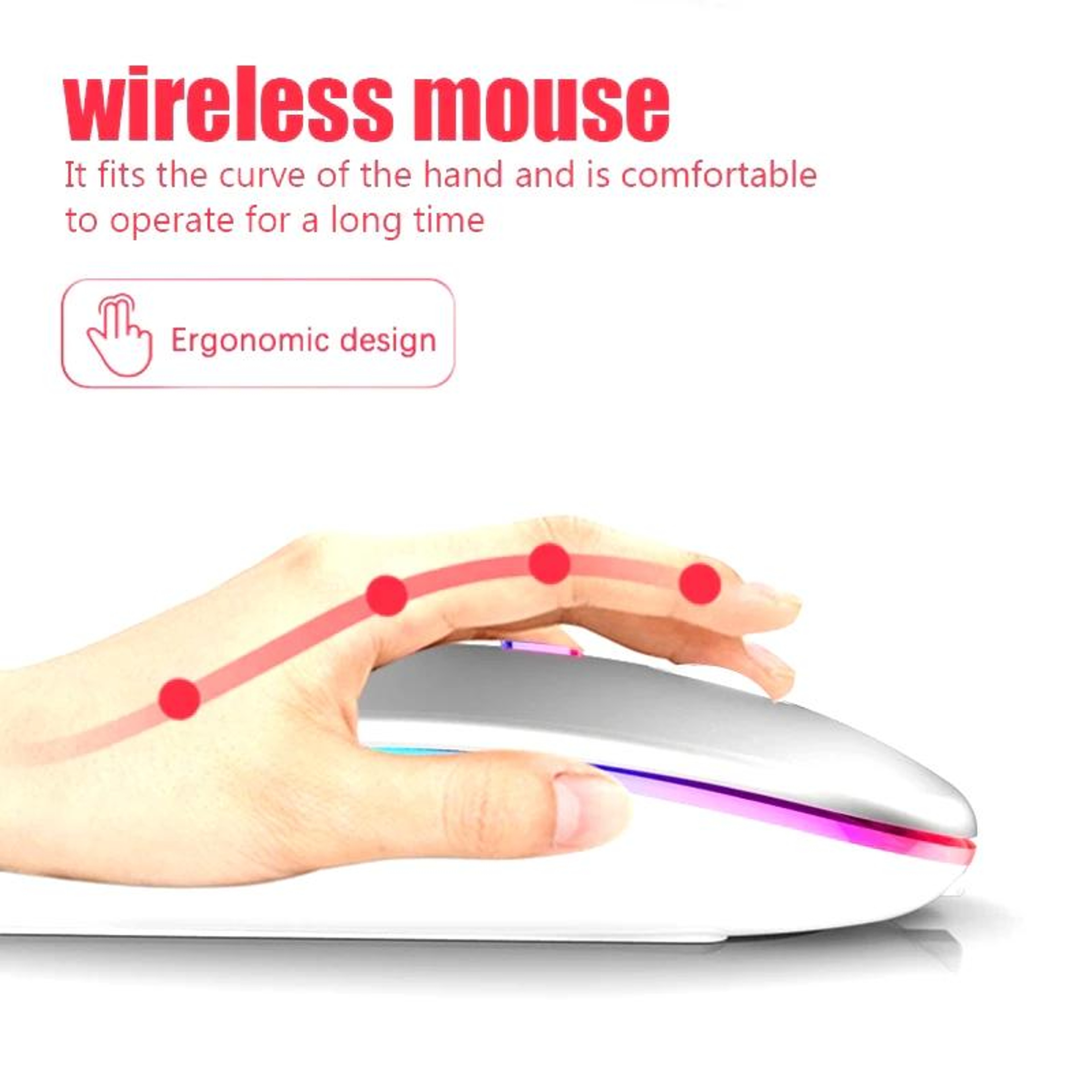 RGB Backlit Bluetooth Keyboard and Mouse Set Portable Wireless Keyboard for Tablet and Phone – view 5