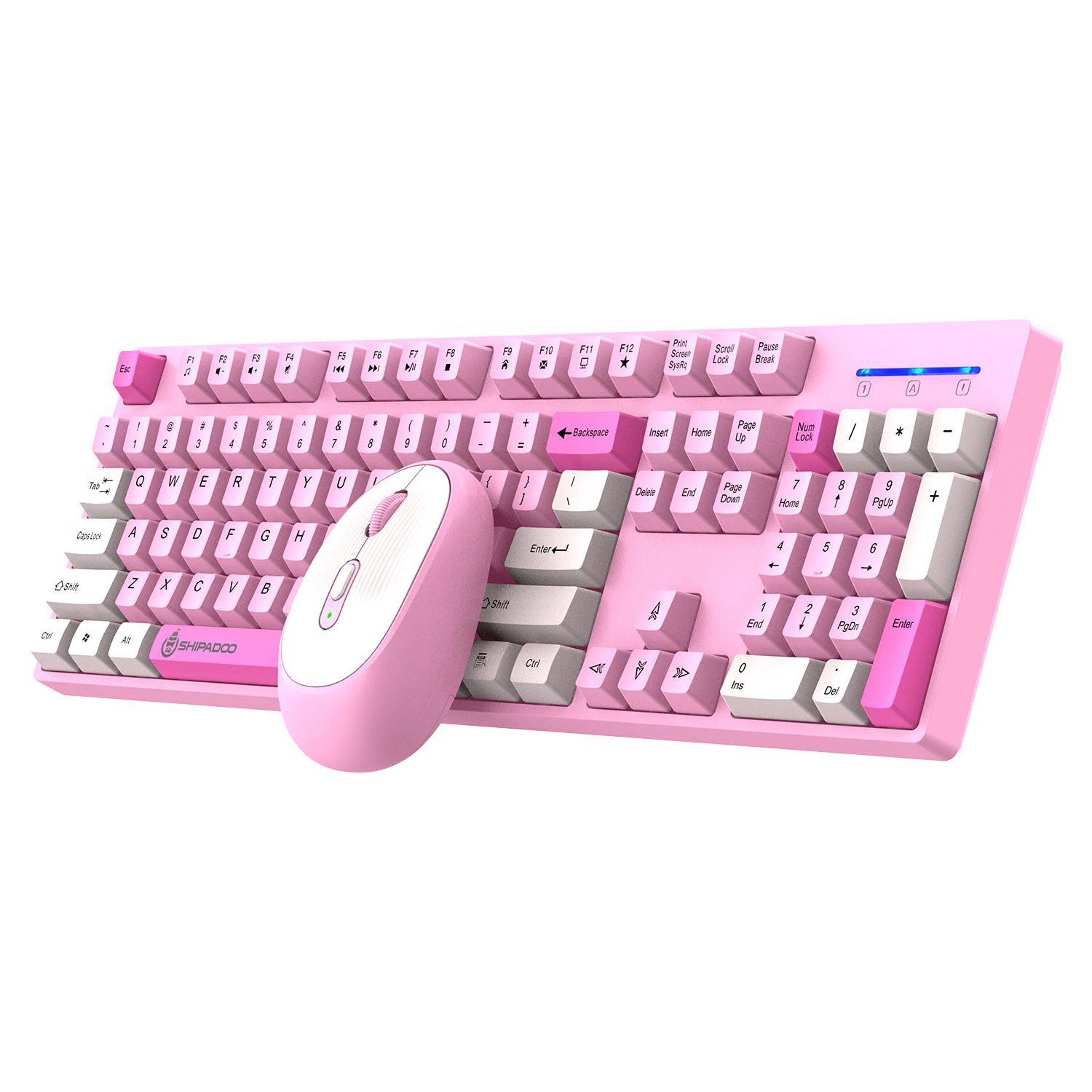 SHIPADOO Wireless Keyboard and Mouse Combo 2.4G Ergonomic Wireless Keyboard Mouse Set with Adjustable DPI – view 2