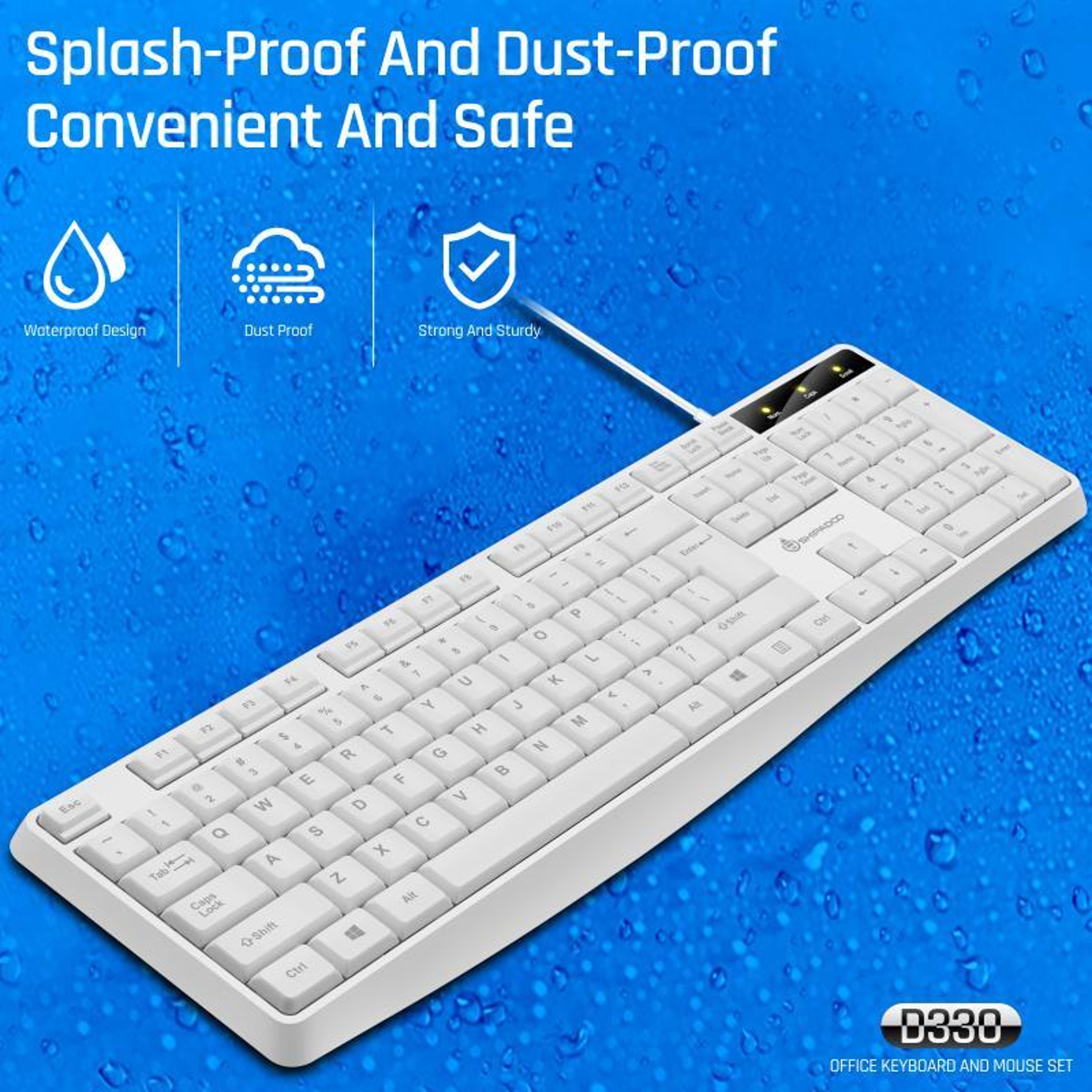 SHIPADOO D330 Wired Keyboard Mouse Combo USB Computer Keyboard and Mouse for Office Home Gaming – view 11