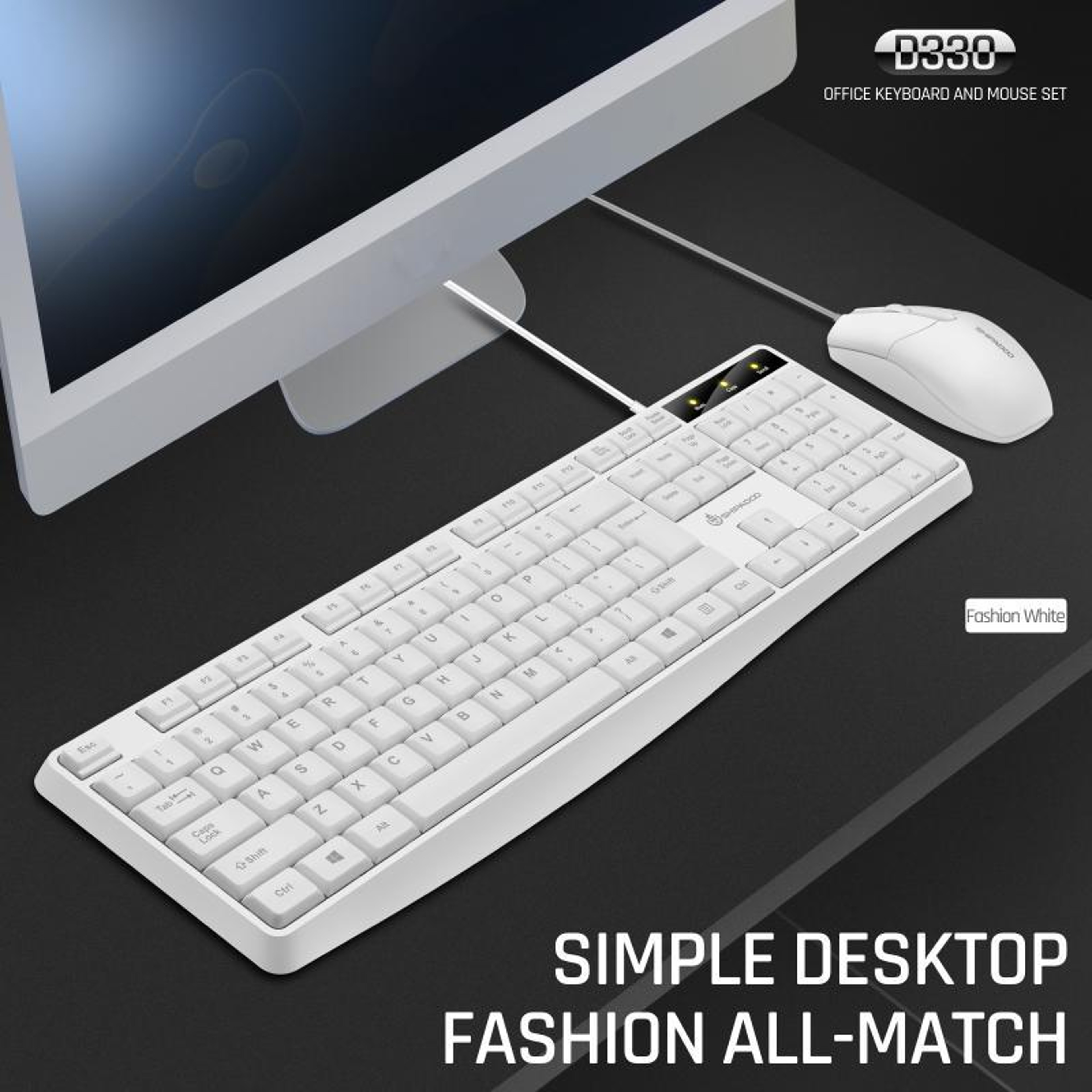 SHIPADOO D330 Wired Keyboard Mouse Combo USB Computer Keyboard and Mouse for Office Home Gaming – view 4