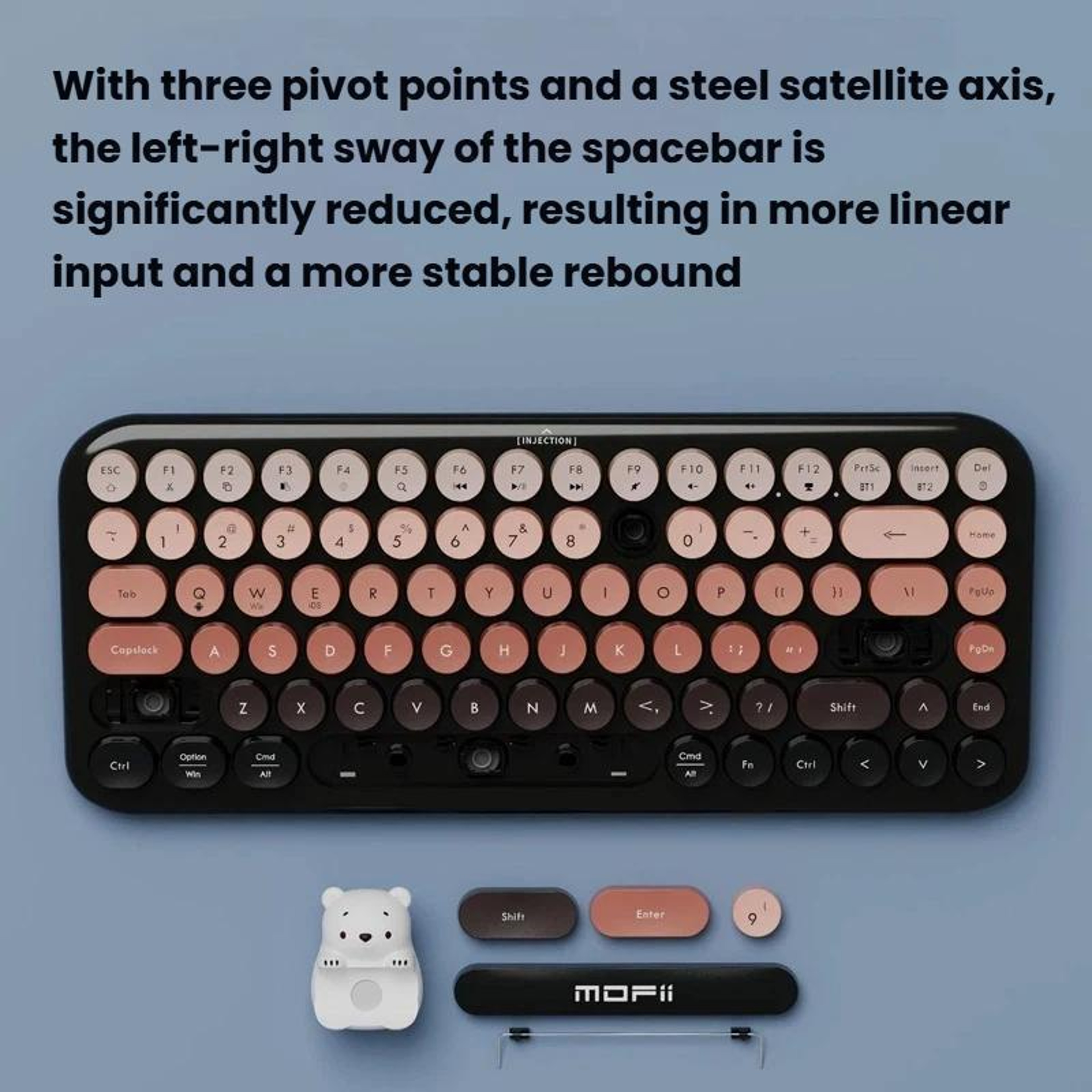 MOFii ANNI Wireless Mechanical Keyboard Dual Mode Bluetooth 84 Key Compact Keyboard – view 3