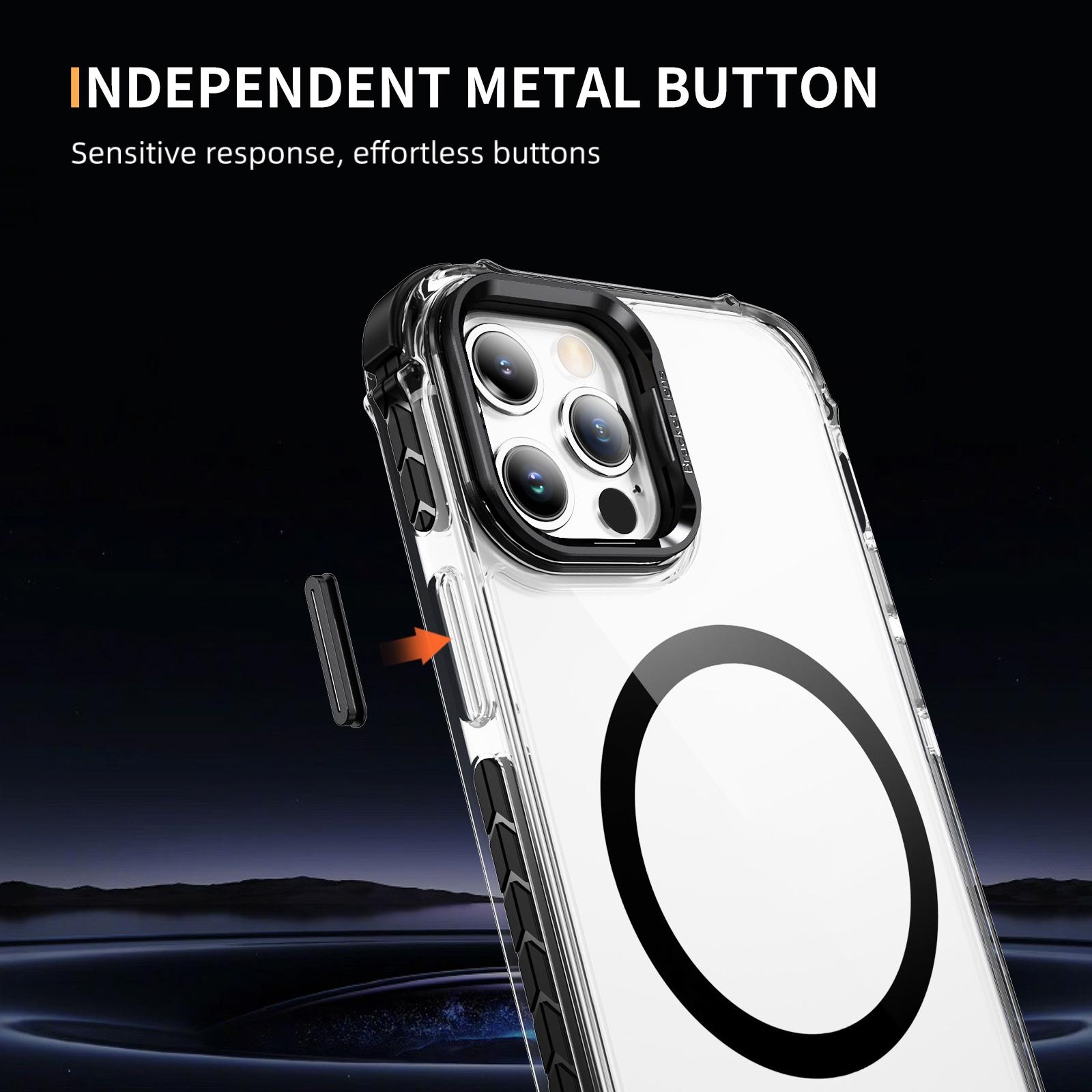 MagSafe IPhone Case Clear Rainbow Protective Cover With Camera Guard 4