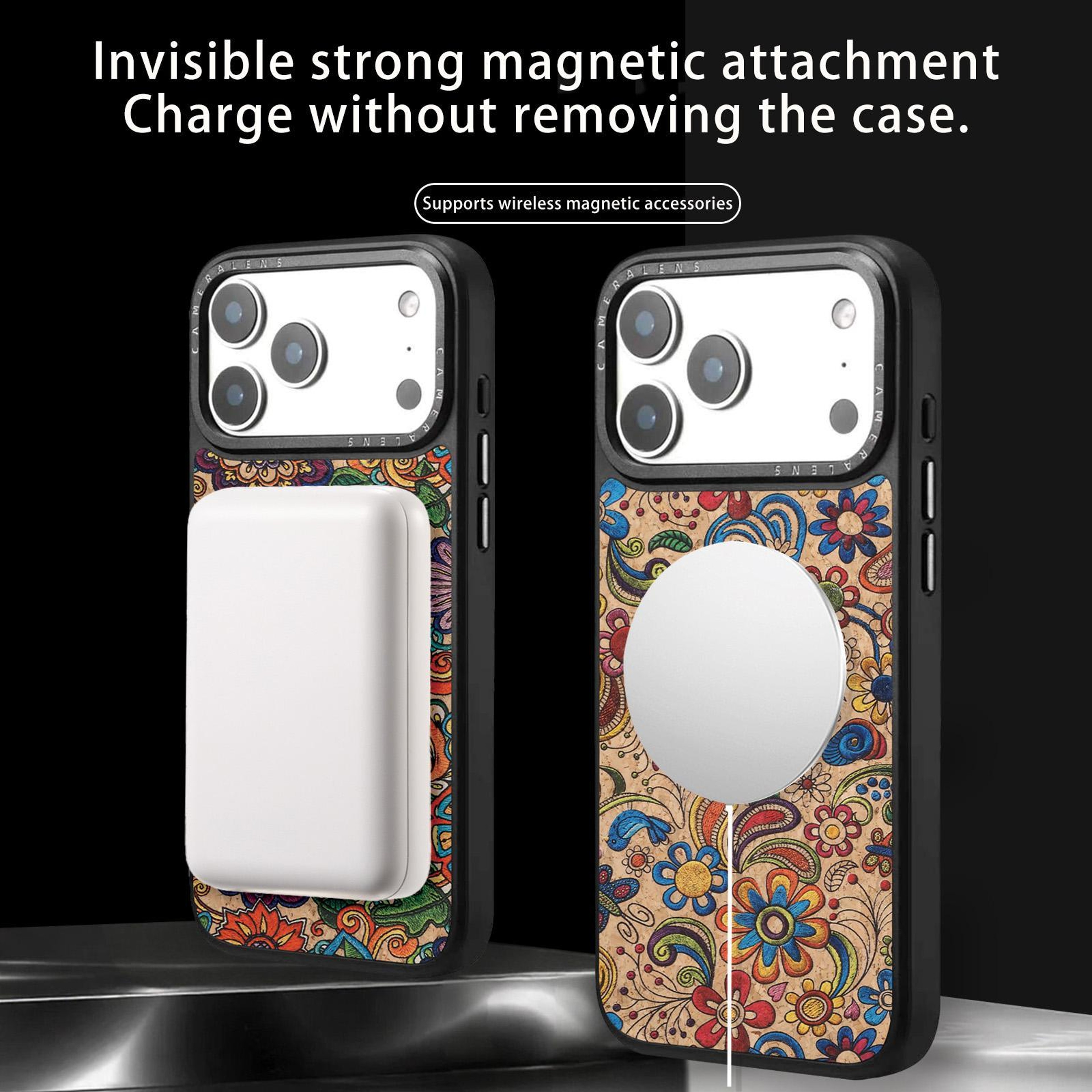 Denior Ethnic Embroidered IPhone 17 Pro Max Case With Magnetic Wireless Charging Protection 7