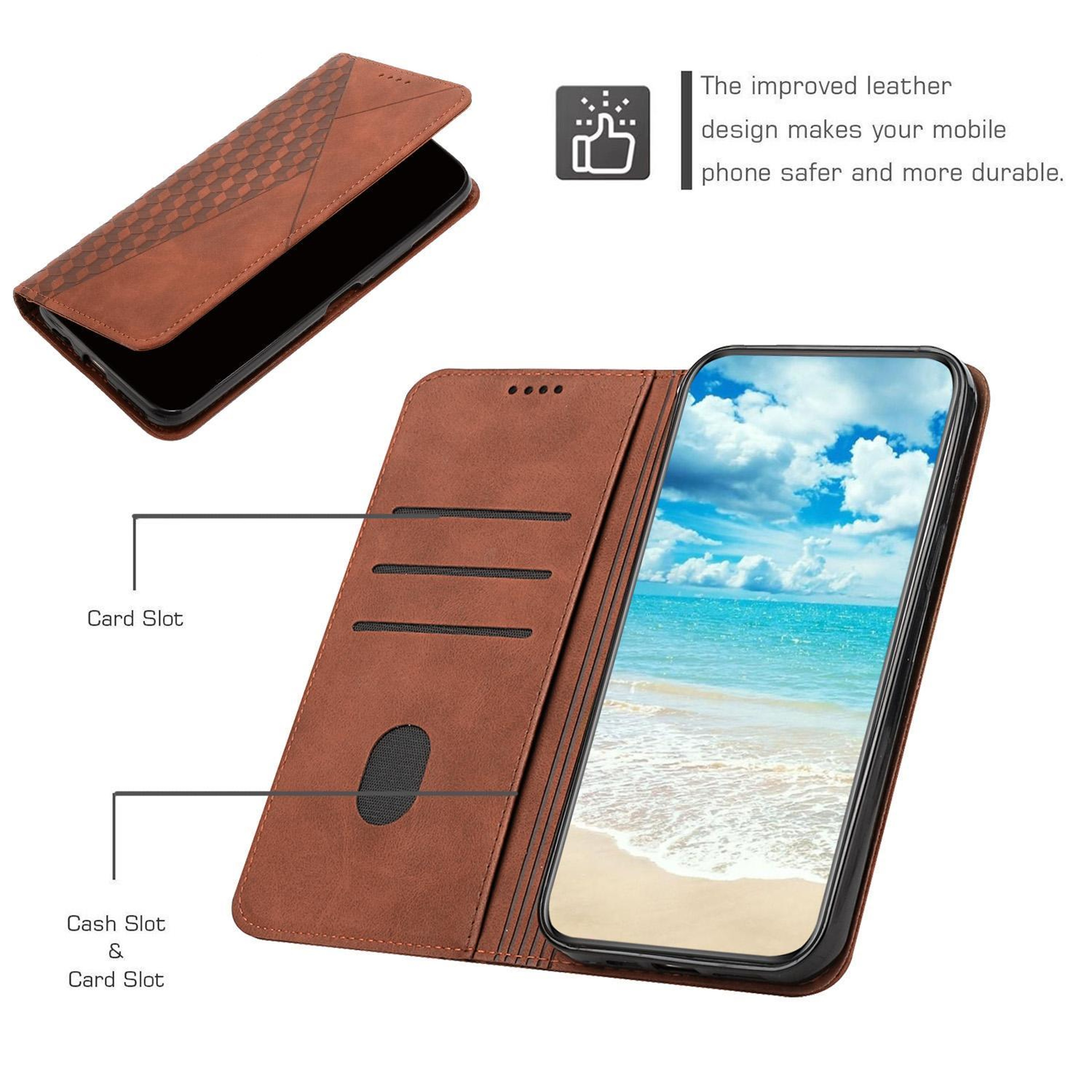 Tecno Spark 50 5G Magnetic Leather Wallet Phone Case with Kickstand Shockproof Protective Cover – view 5