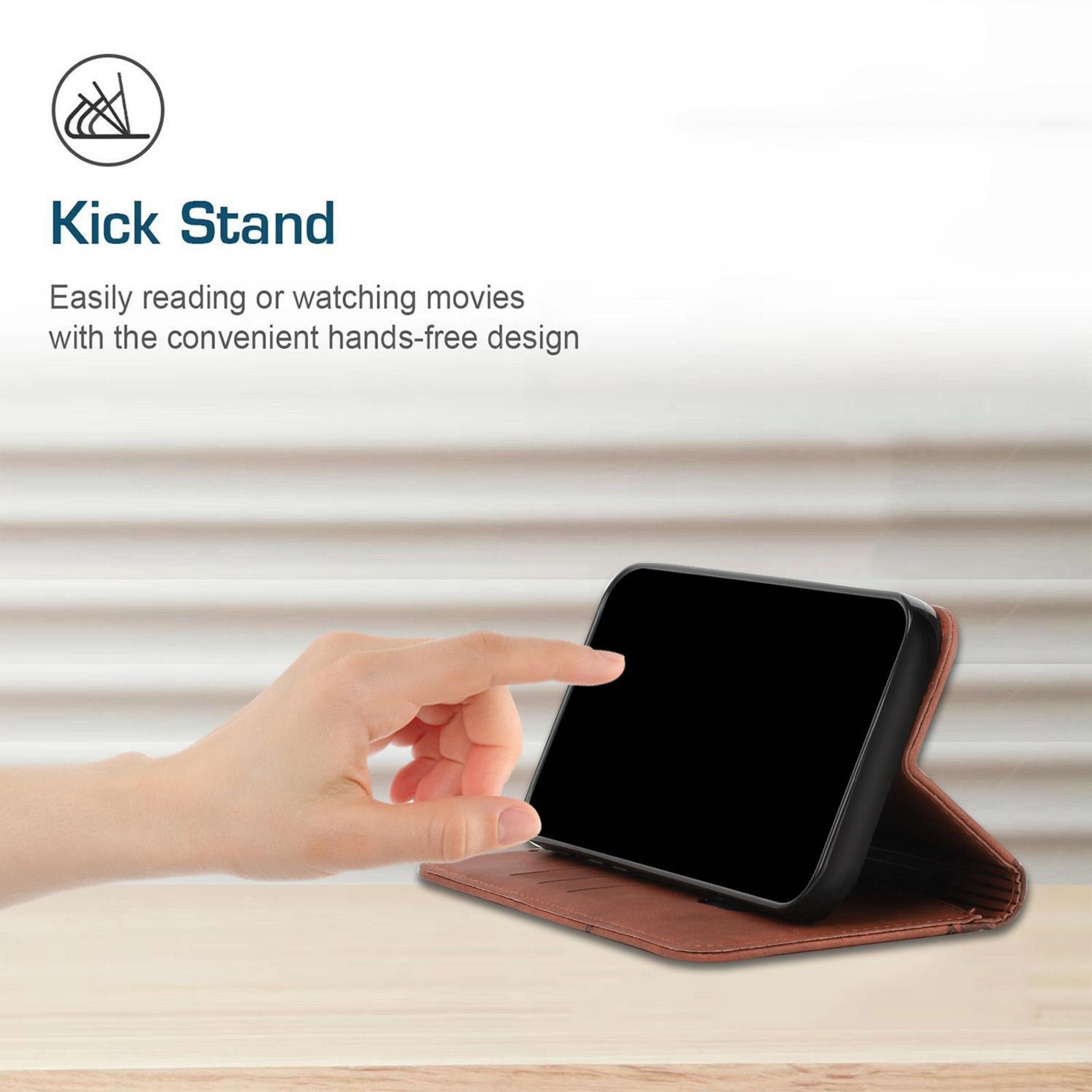Tecno Spark 50 5G Magnetic Leather Wallet Phone Case with Kickstand Shockproof Protective Cover – view 6