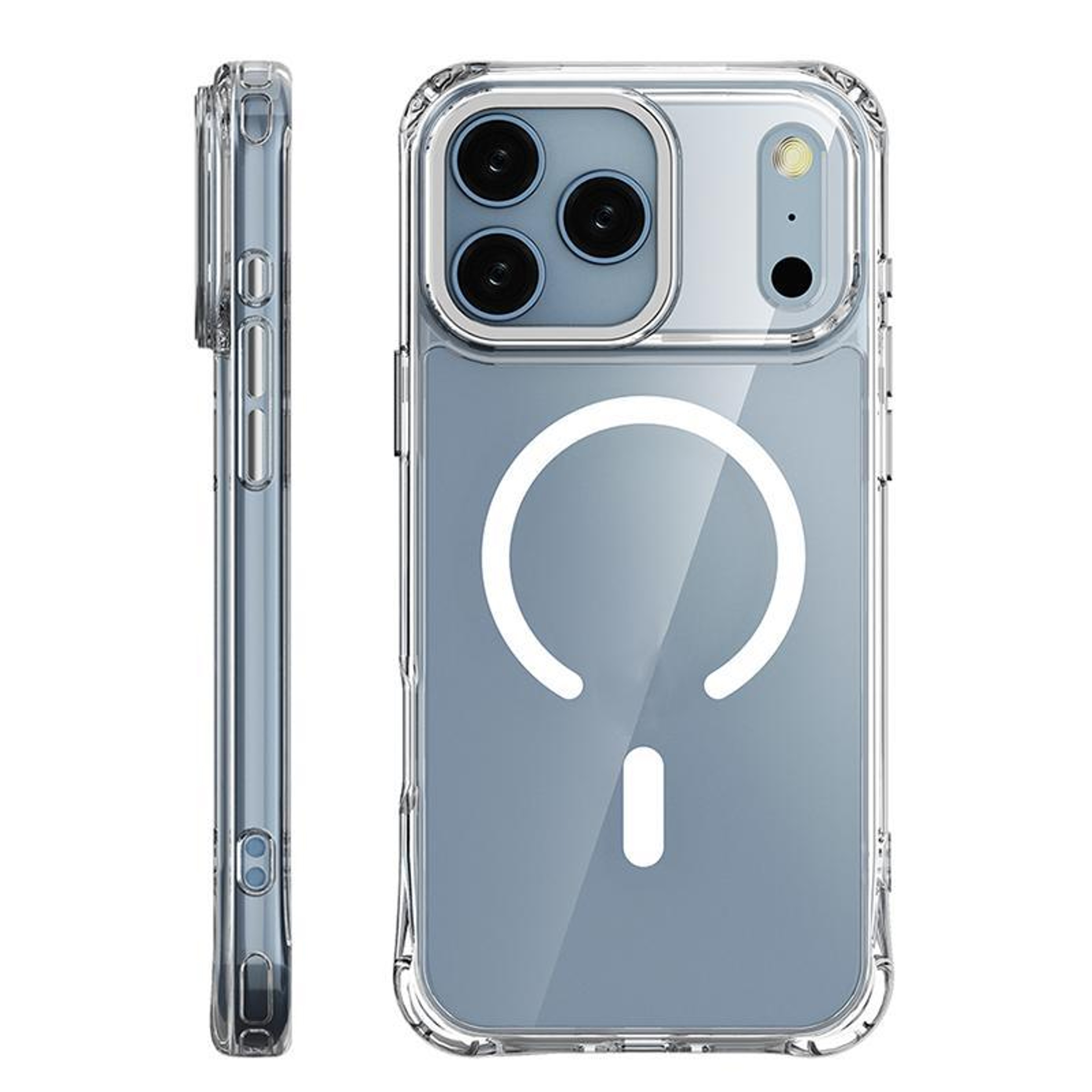 Magnetic IPhone 17 Pro  Pro Max Case Shockproof TPU PC Hybrid Protective Cover 0