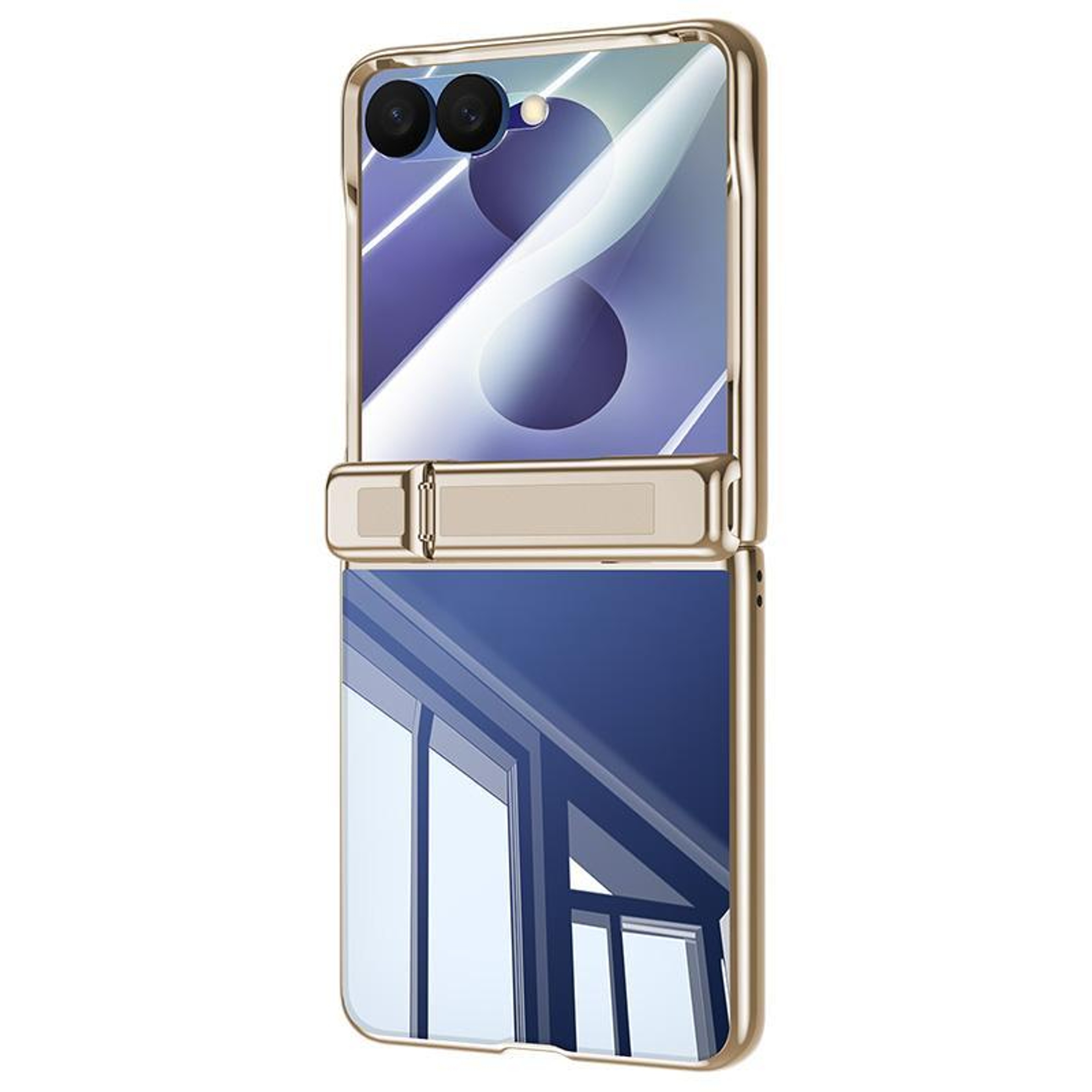 Galaxy Z Flip8 5G Hinge Protection Case Clear Electroplated Shockproof Cover with Kickstand – view 9