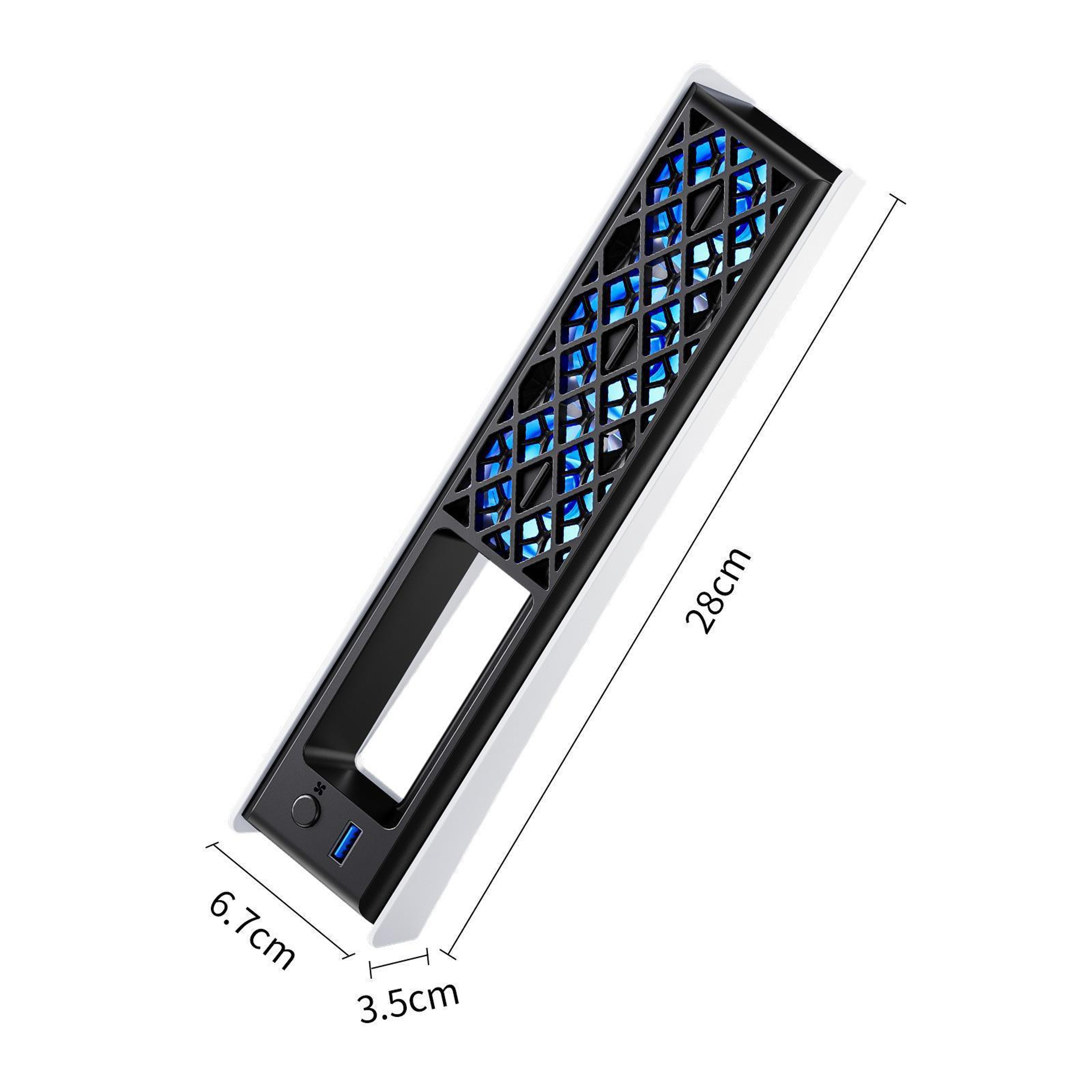 PS5 Pro and PS5 Slim Temperature Controlled RGB Cooling Fan with Quiet Rear Cooling – view 2