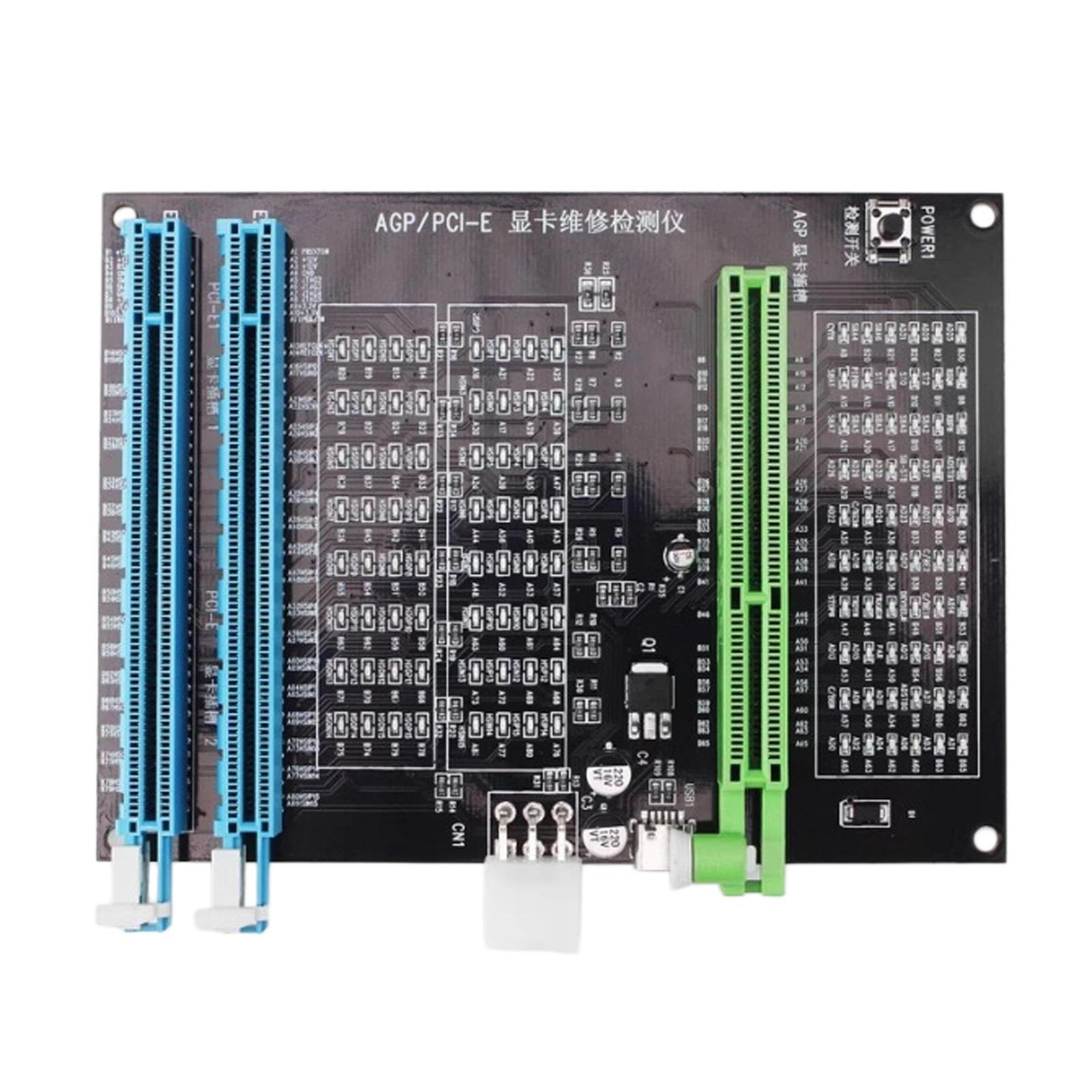PCI-E Graphics Card Tester Dummy Load GPU Diagnostic Tool for PCI-E 16X and AGP Repair – view 2