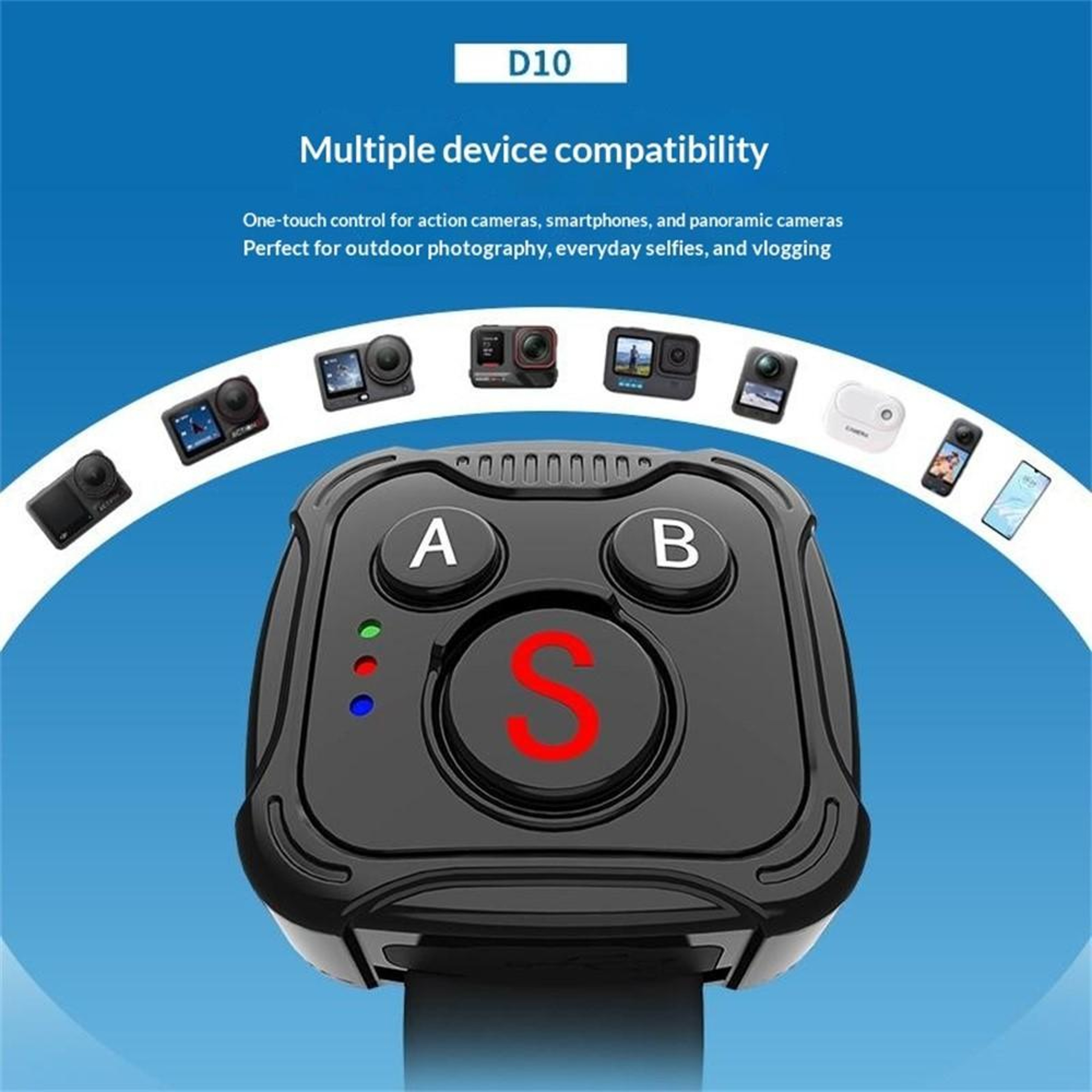 D10 Bluetooth Camera Remote Wireless Action Camera Controller for DJI Action GoPro and Insta360 – view 6