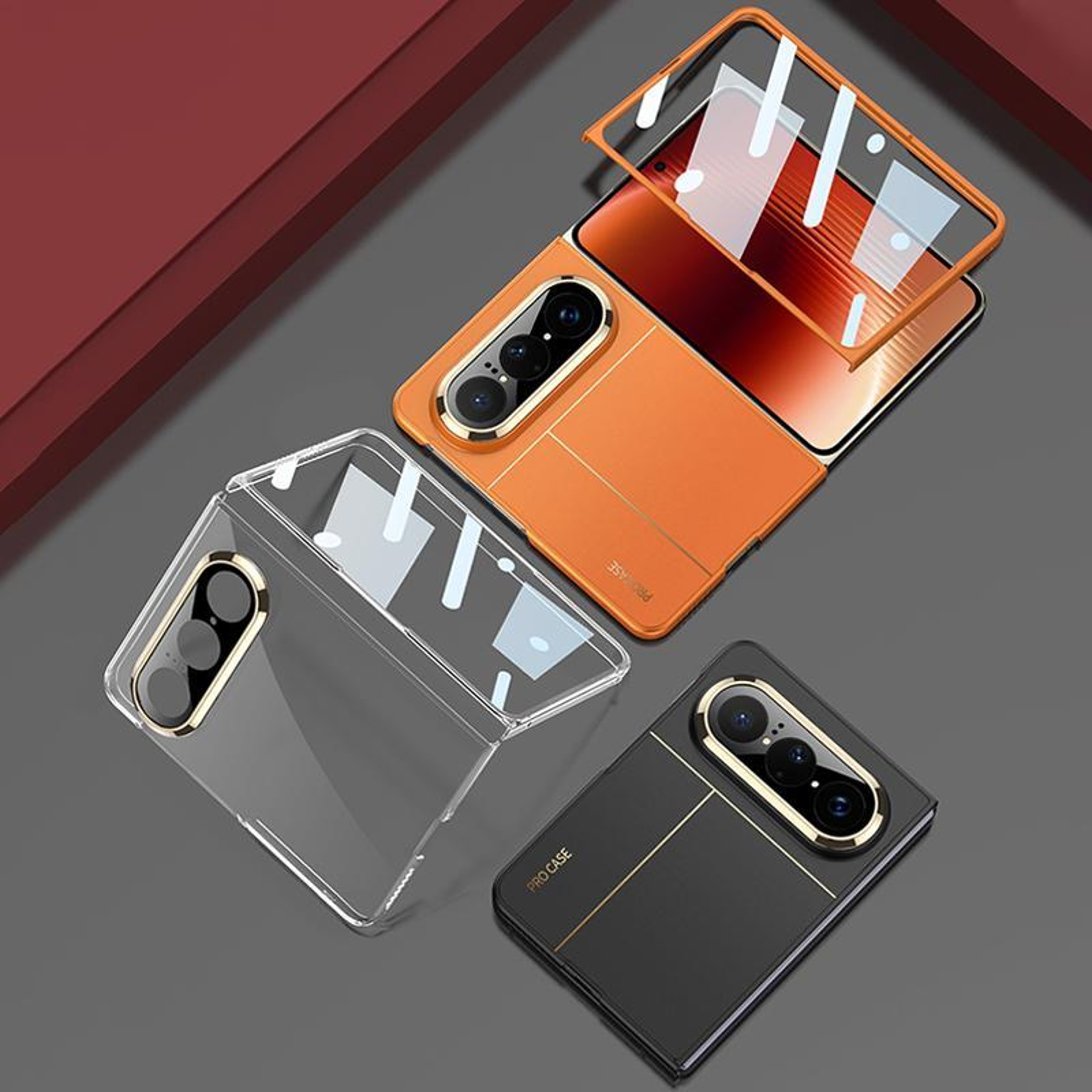 GKK Ultra Thin 360 Protective Folding Phone Case for Huawei Pura X Max with Built In Screen Protector – view 4