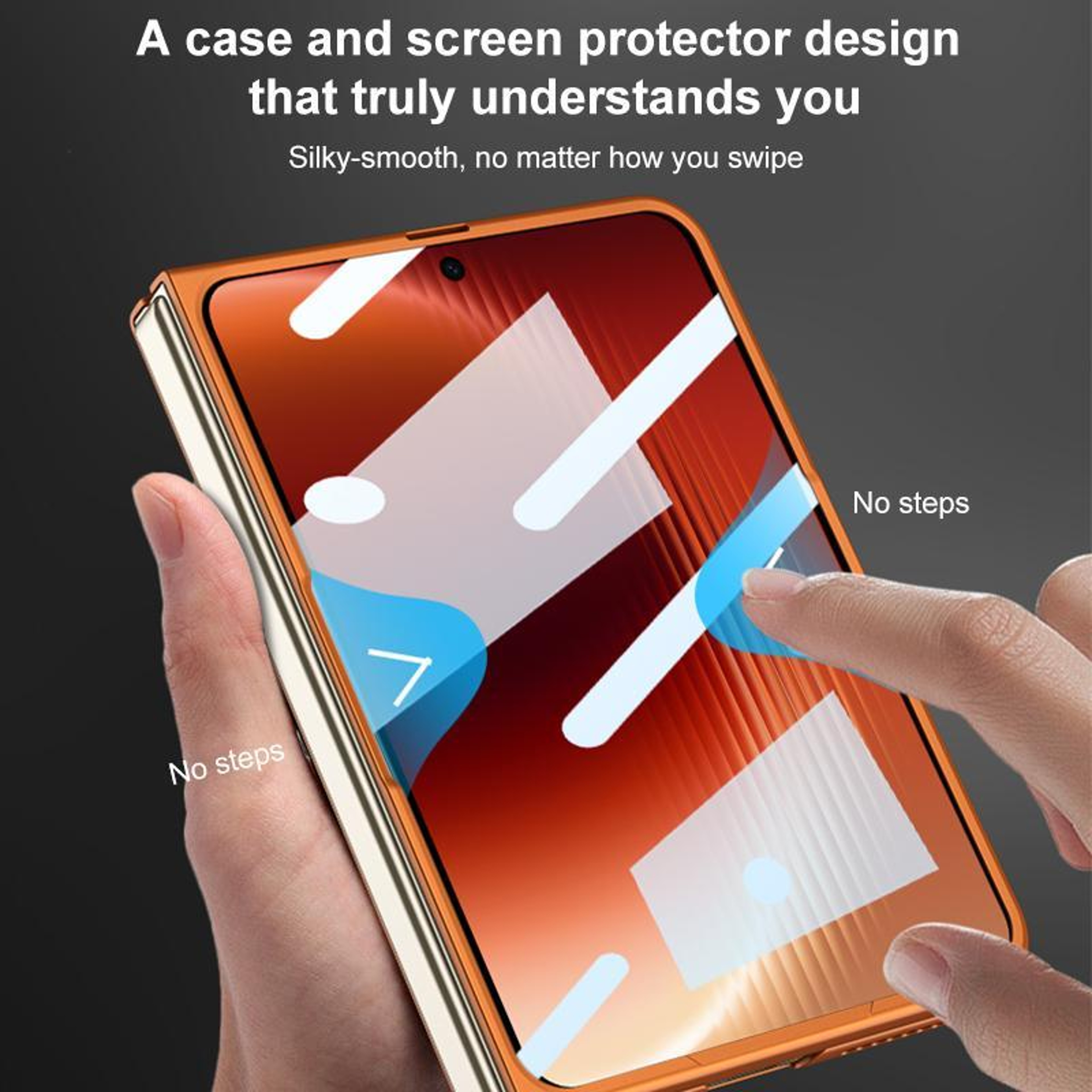 GKK Ultra Thin 360 Protective Folding Phone Case for Huawei Pura X Max with Built In Screen Protector – view 10