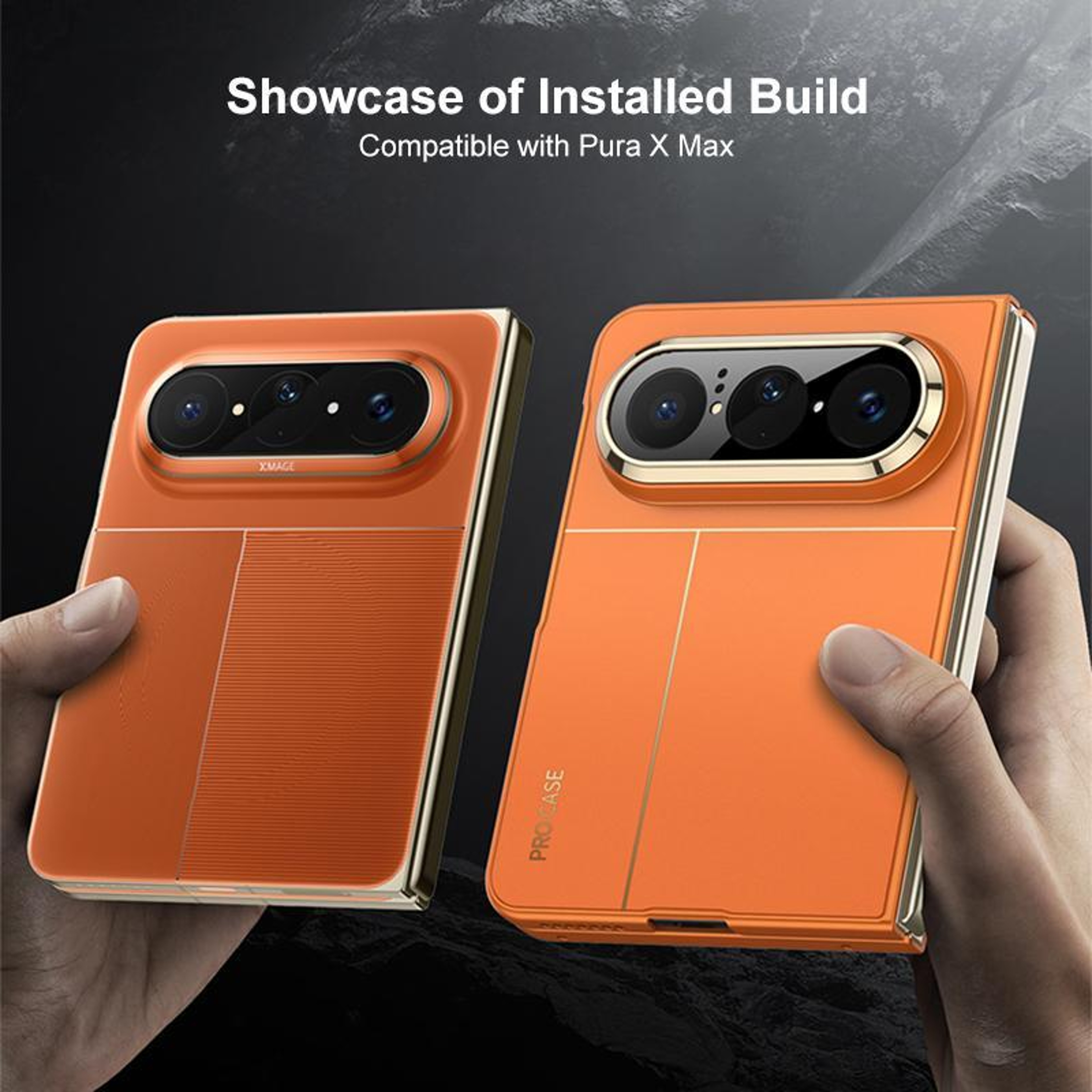 GKK Ultra Thin 360 Protective Folding Phone Case for Huawei Pura X Max with Built In Screen Protector – view 13