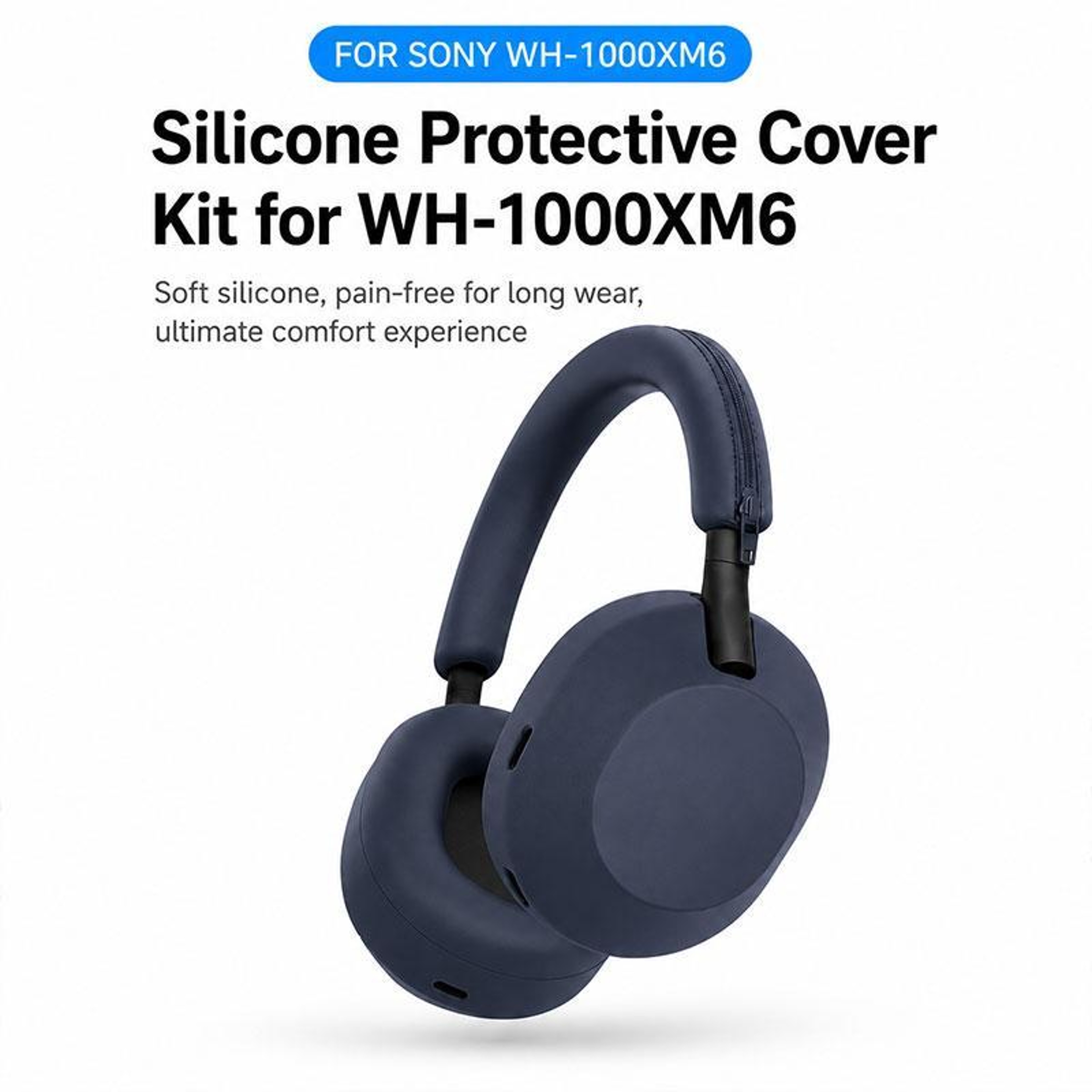 XDcase Silicone Headphone Protective Case for Sony WH-1000XM6 with Ear Pad Covers – view 3