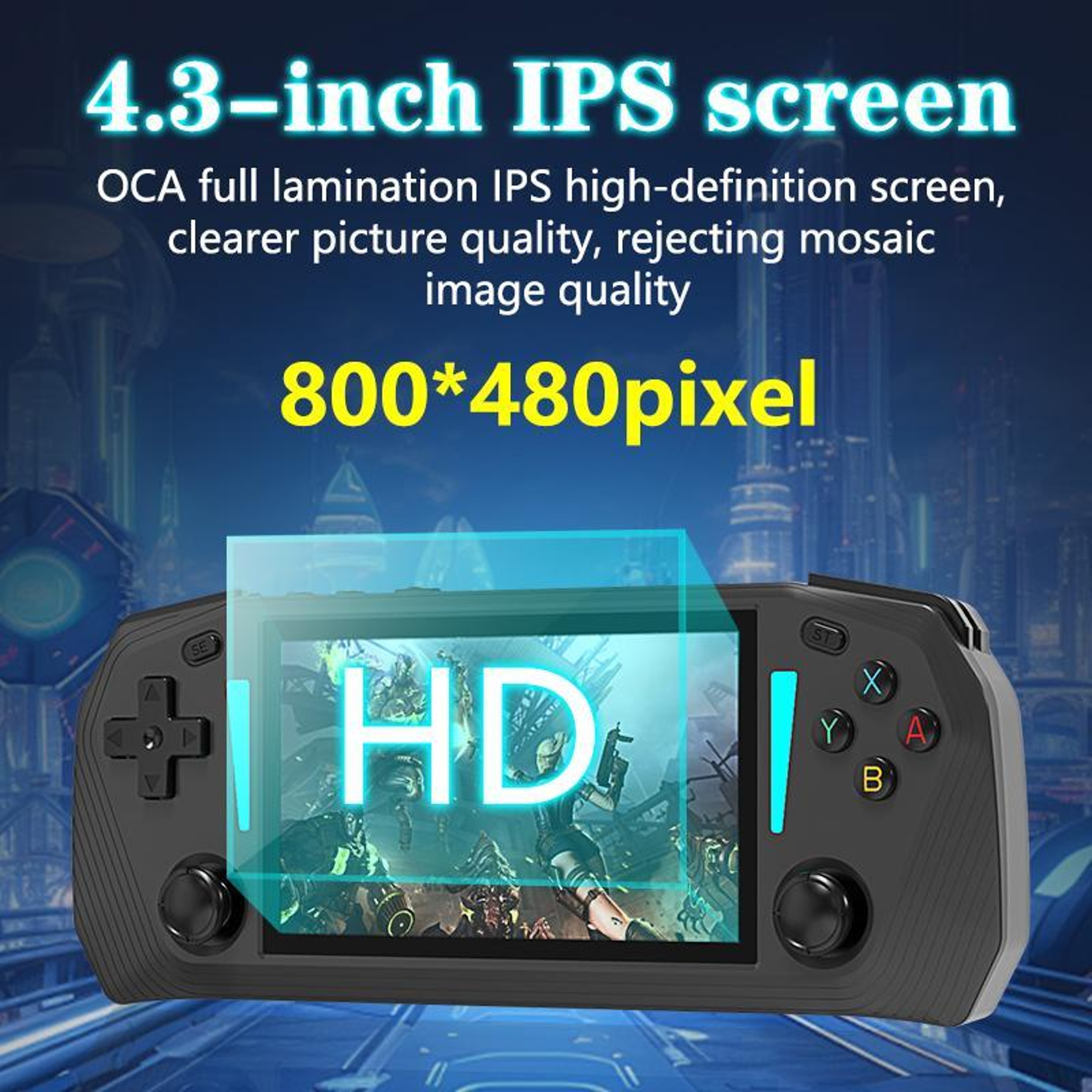 G33 Retro Handheld Game Console with 4.3 Inch IPS OLED Display 64GB Two Player Portable Gaming – view 5