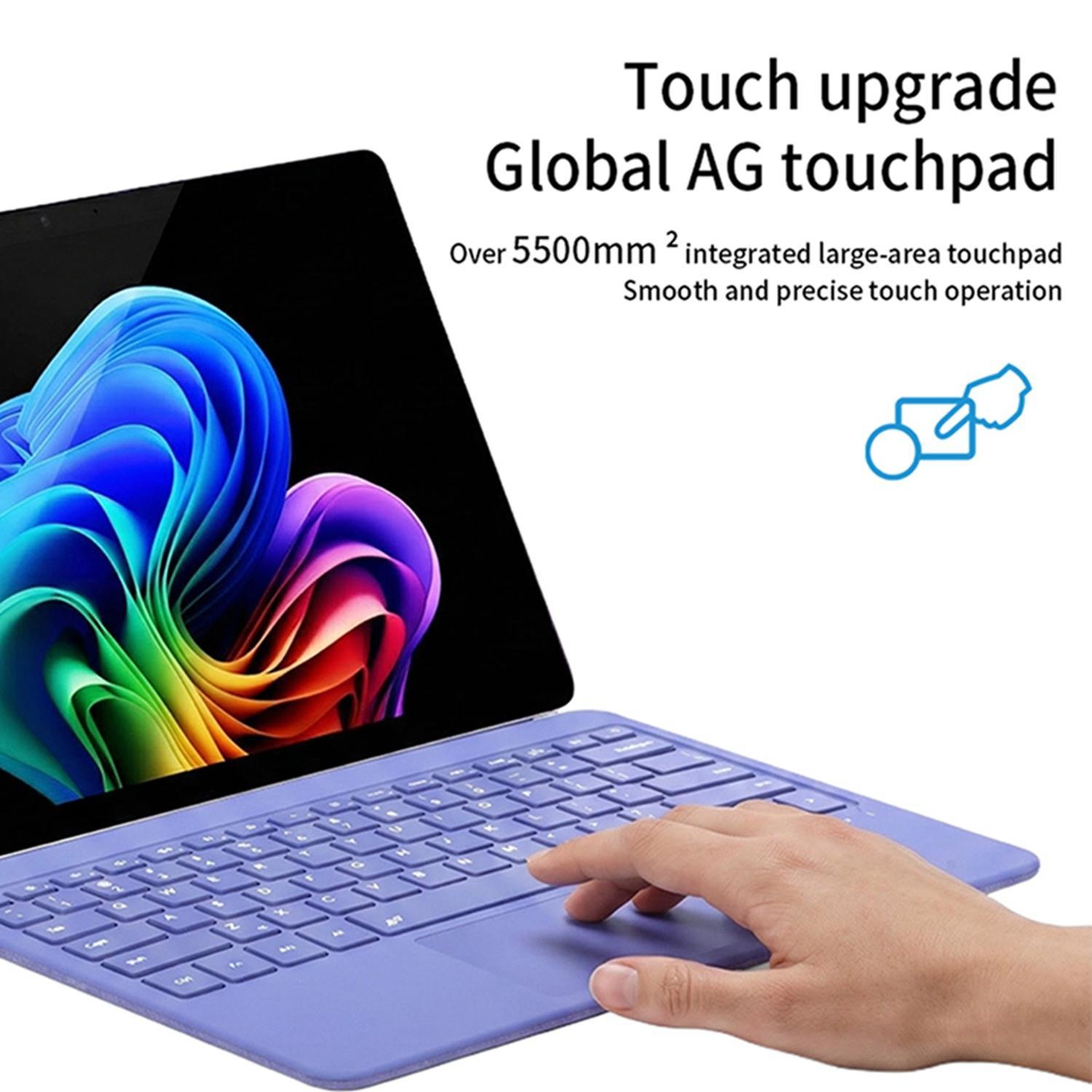 Surface Pro 12 Bluetooth Keyboard For Surface Pro Magnetic Backlit Keyboard With Precision Touchpad 12
