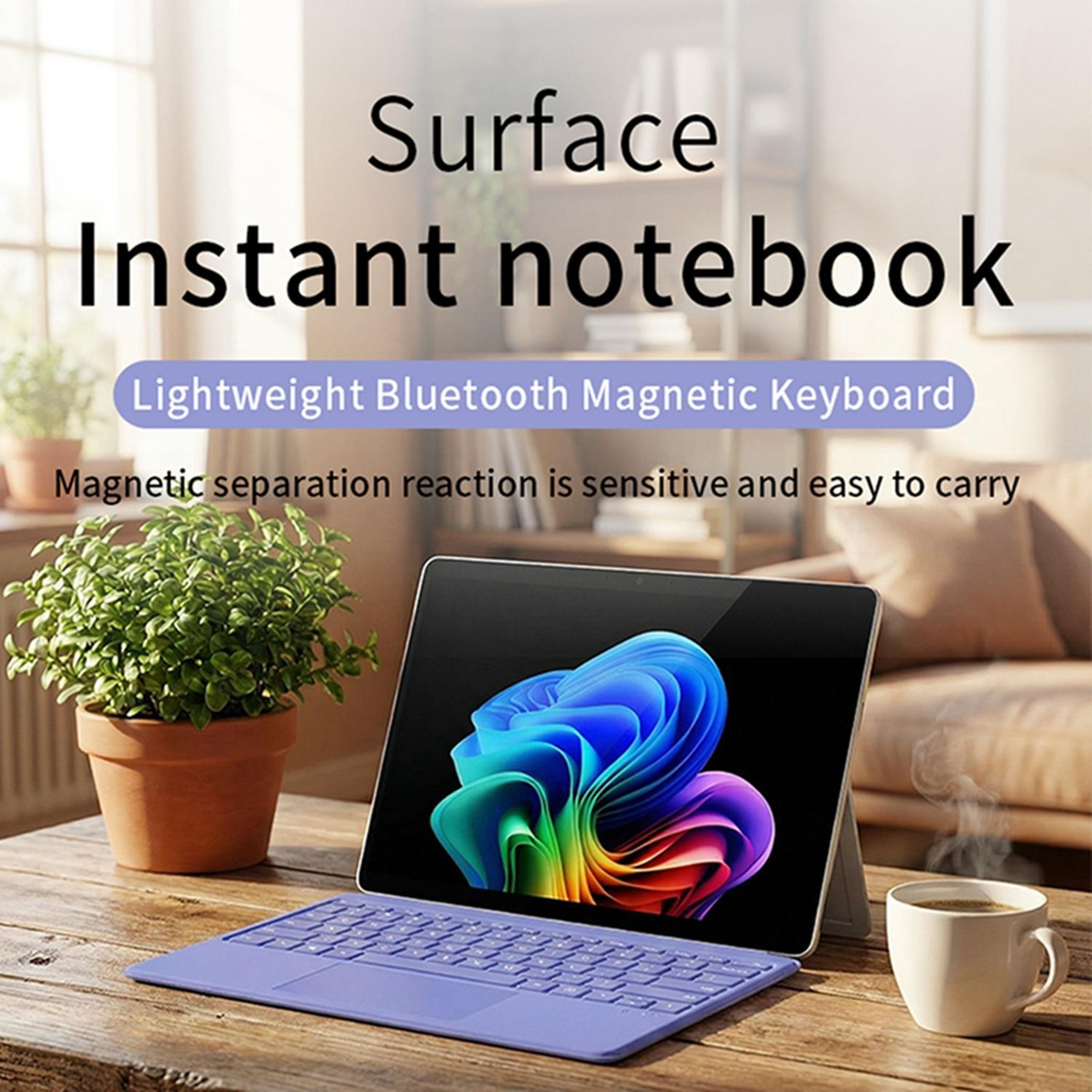 Surface Pro 12 Bluetooth Keyboard For Surface Pro Magnetic Backlit Keyboard With Precision Touchpad 9