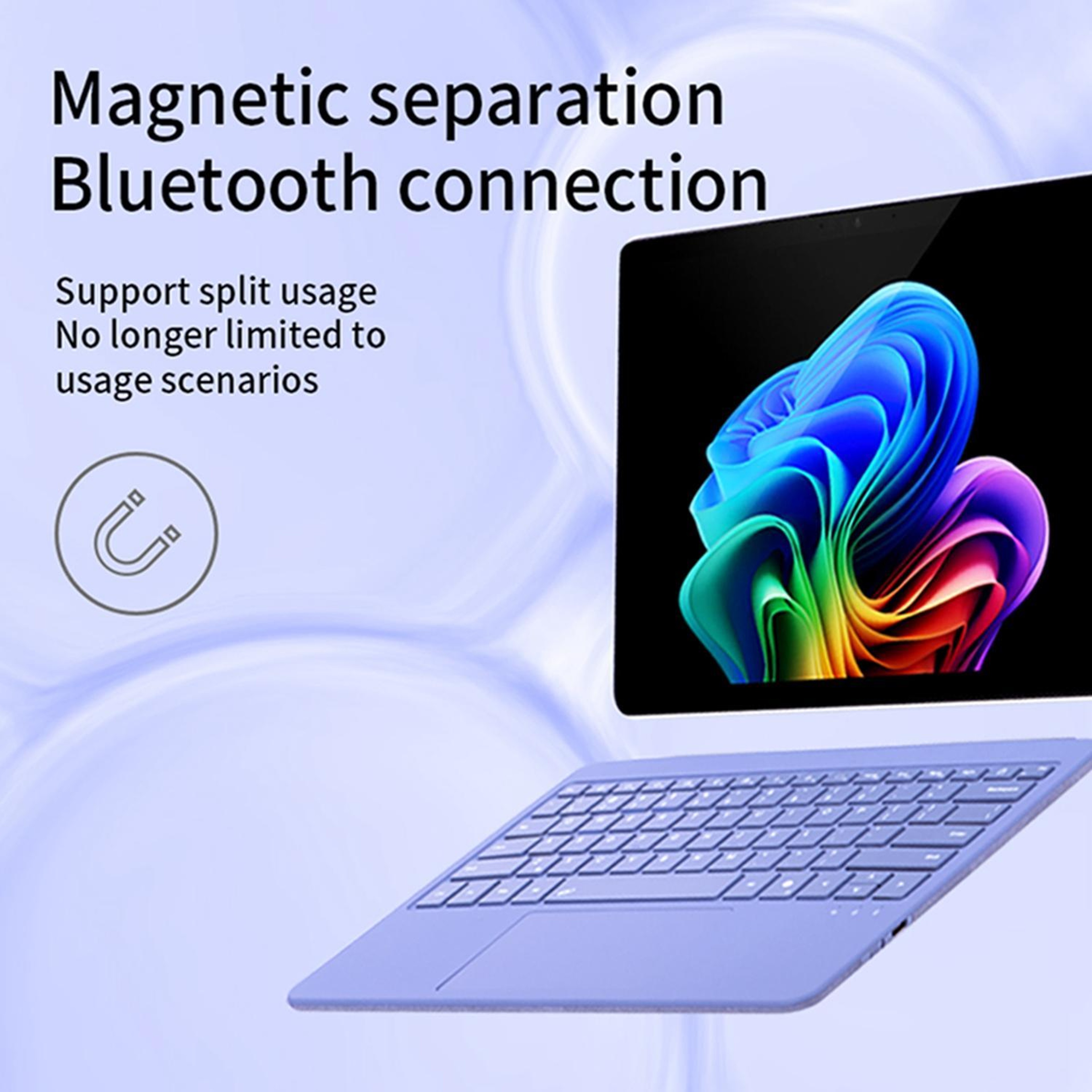 Surface Pro 12 Bluetooth Keyboard For Surface Pro Magnetic Backlit Keyboard With Precision Touchpad 10