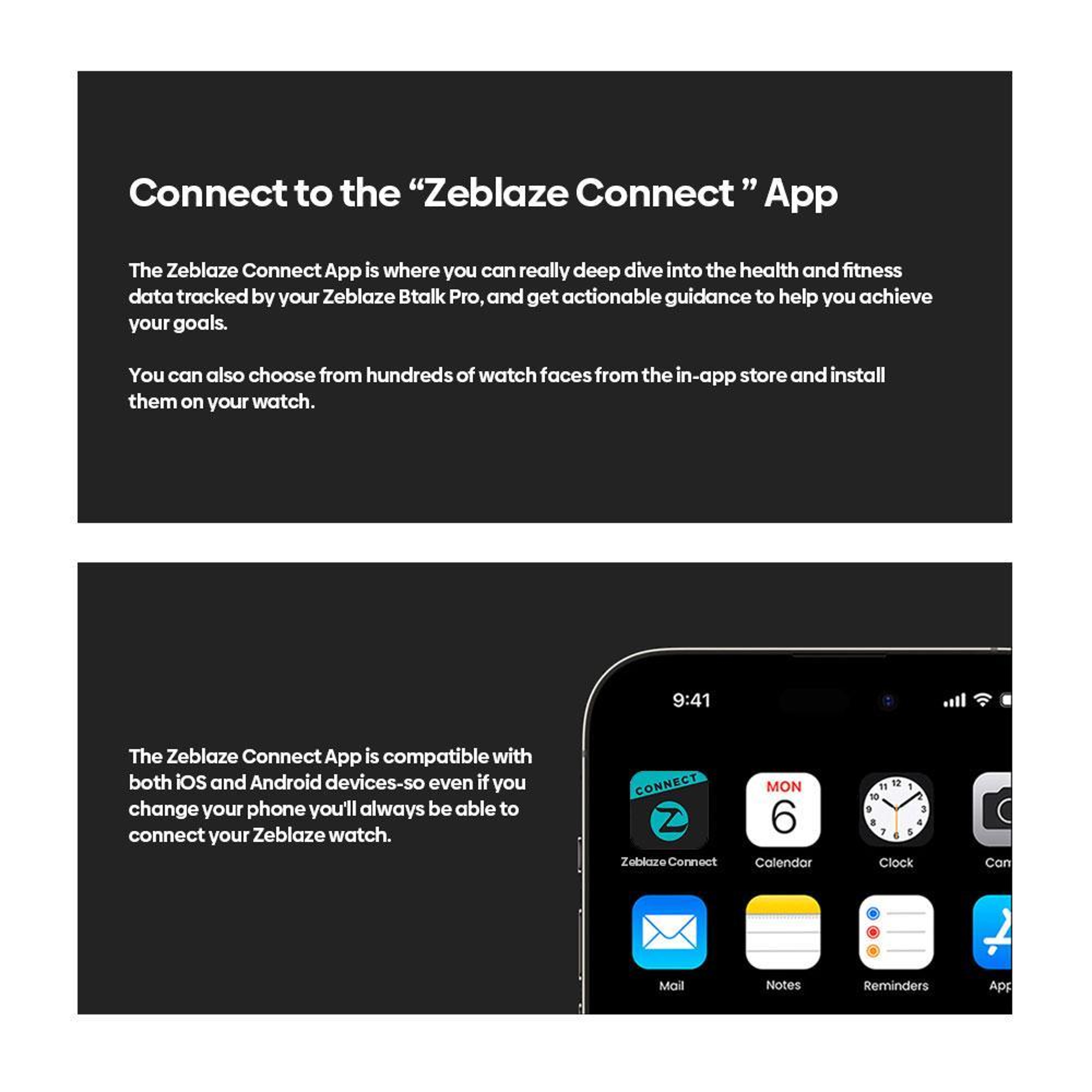 Zeblaze Btalk Pro Smart Watch with Bluetooth Calling IP68 Fitness Tracker and Health Monitor – view 6