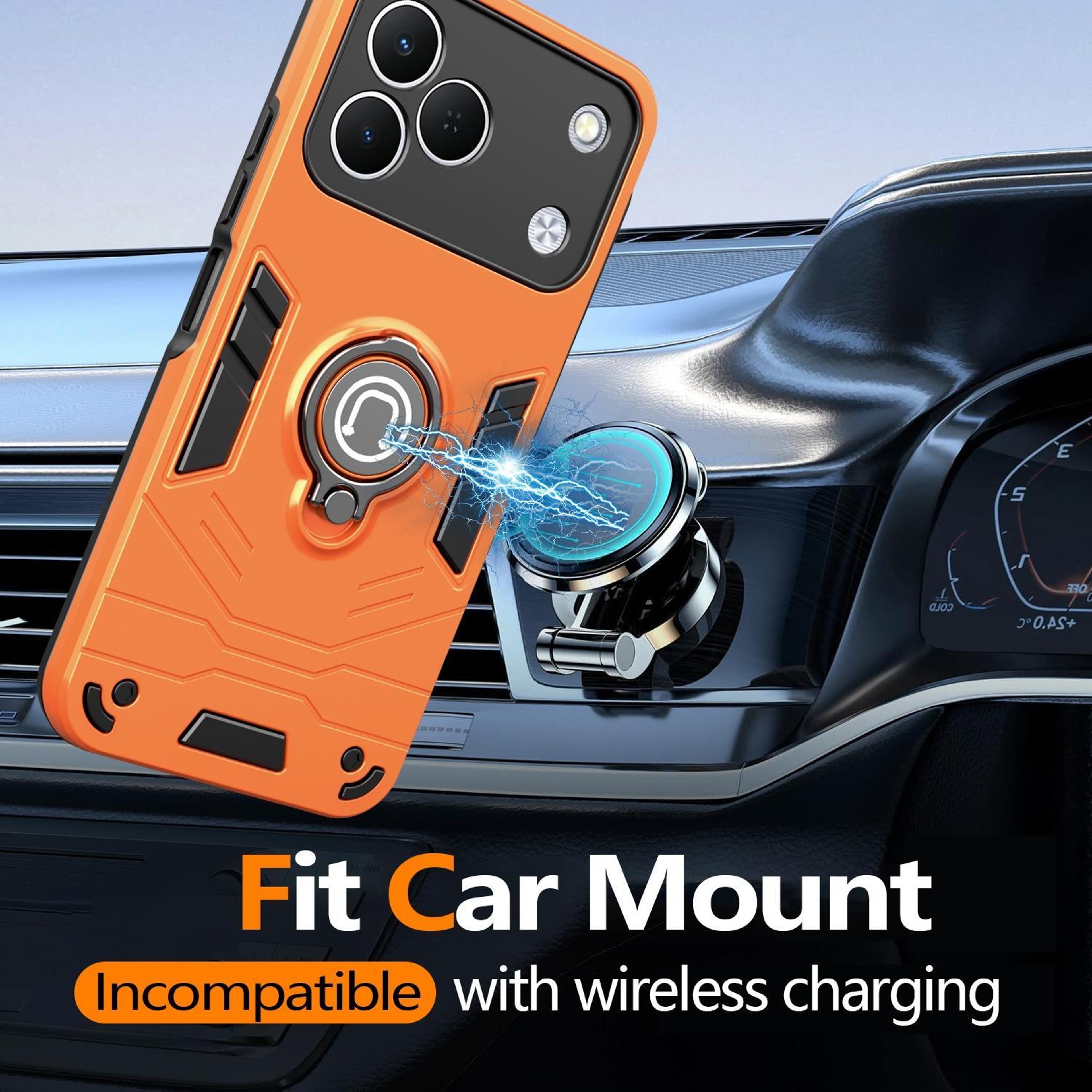 Tecno Spark 50 4G Ring Holder Phone Case Shockproof Protective Cover – view 7