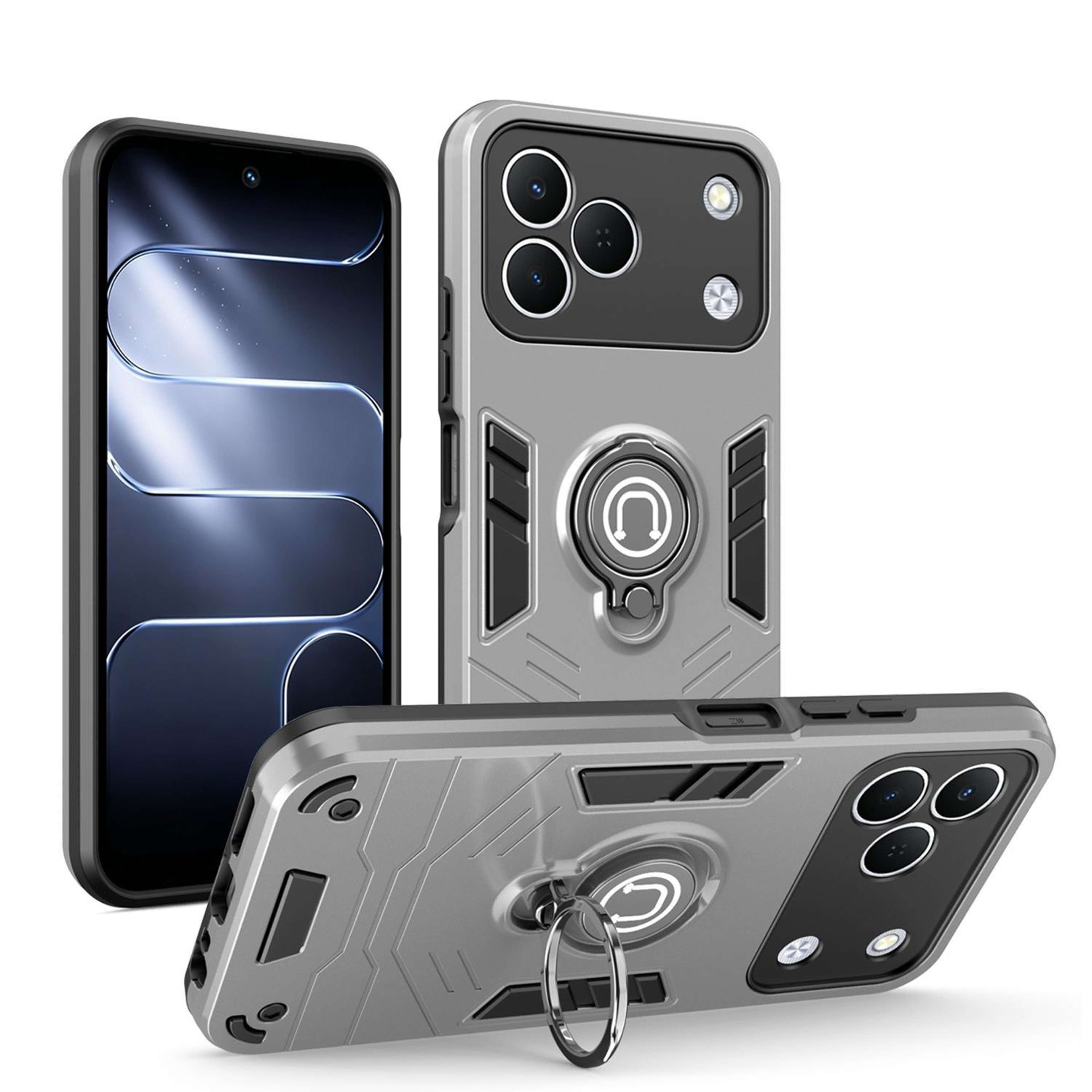 Tecno Spark 50 4G Ring Holder Phone Case Shockproof Protective Cover – view 9