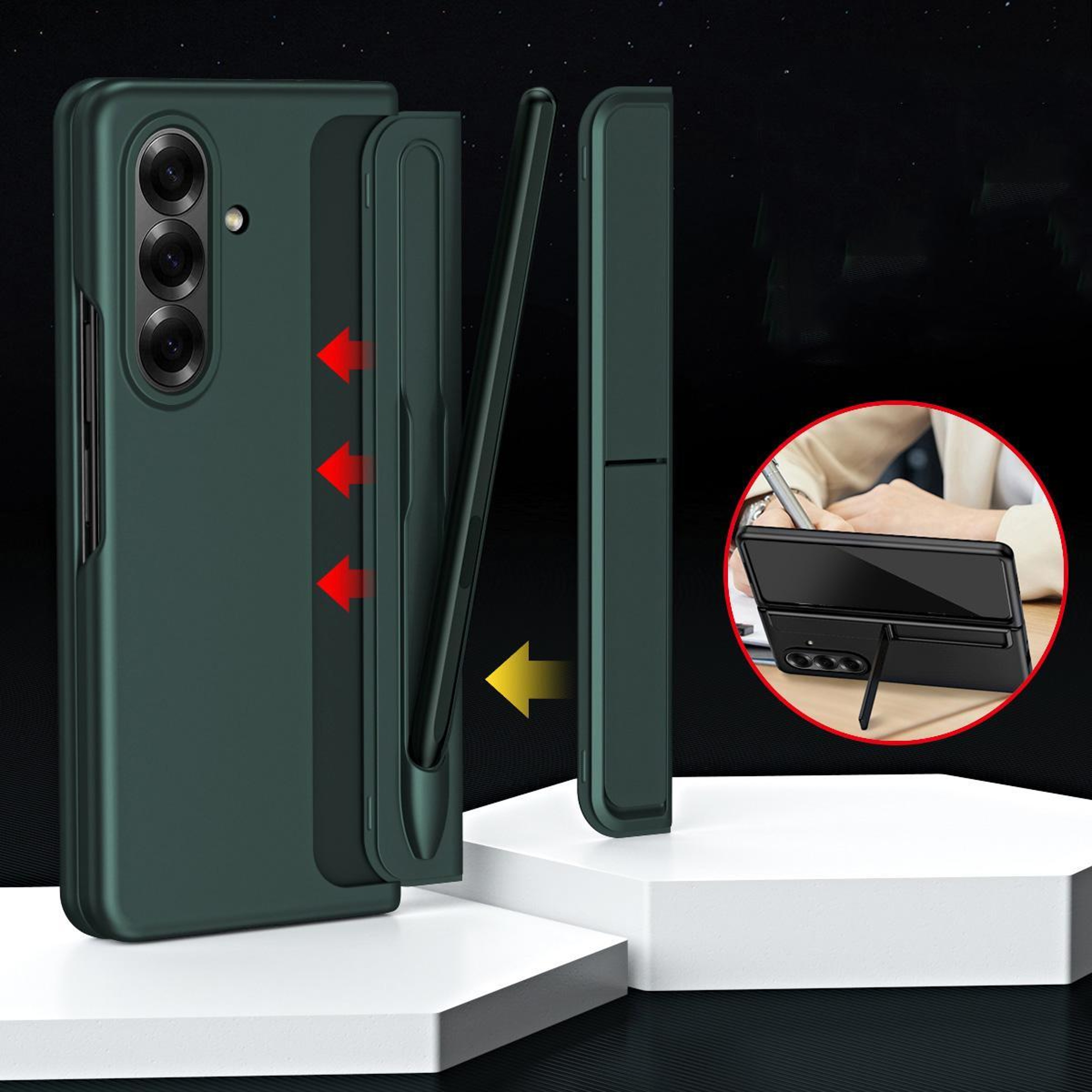 Galaxy Z Fold8 Ultra Shockproof Case with Kickstand and Pen Holder – view 4