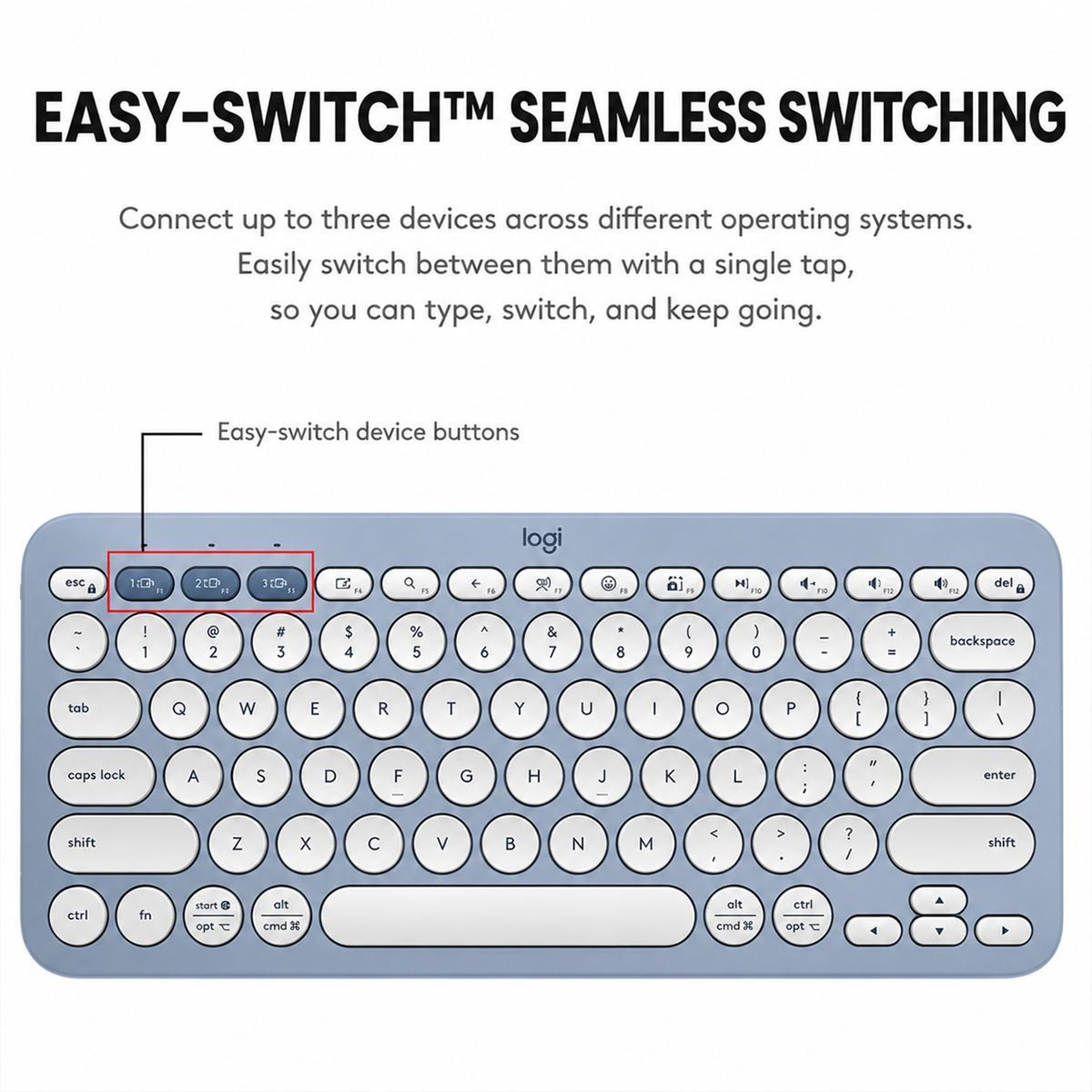 Logitech K390 Wireless Bluetooth Keyboard Ultra Thin Portable Multi Device Keyboard – view 8