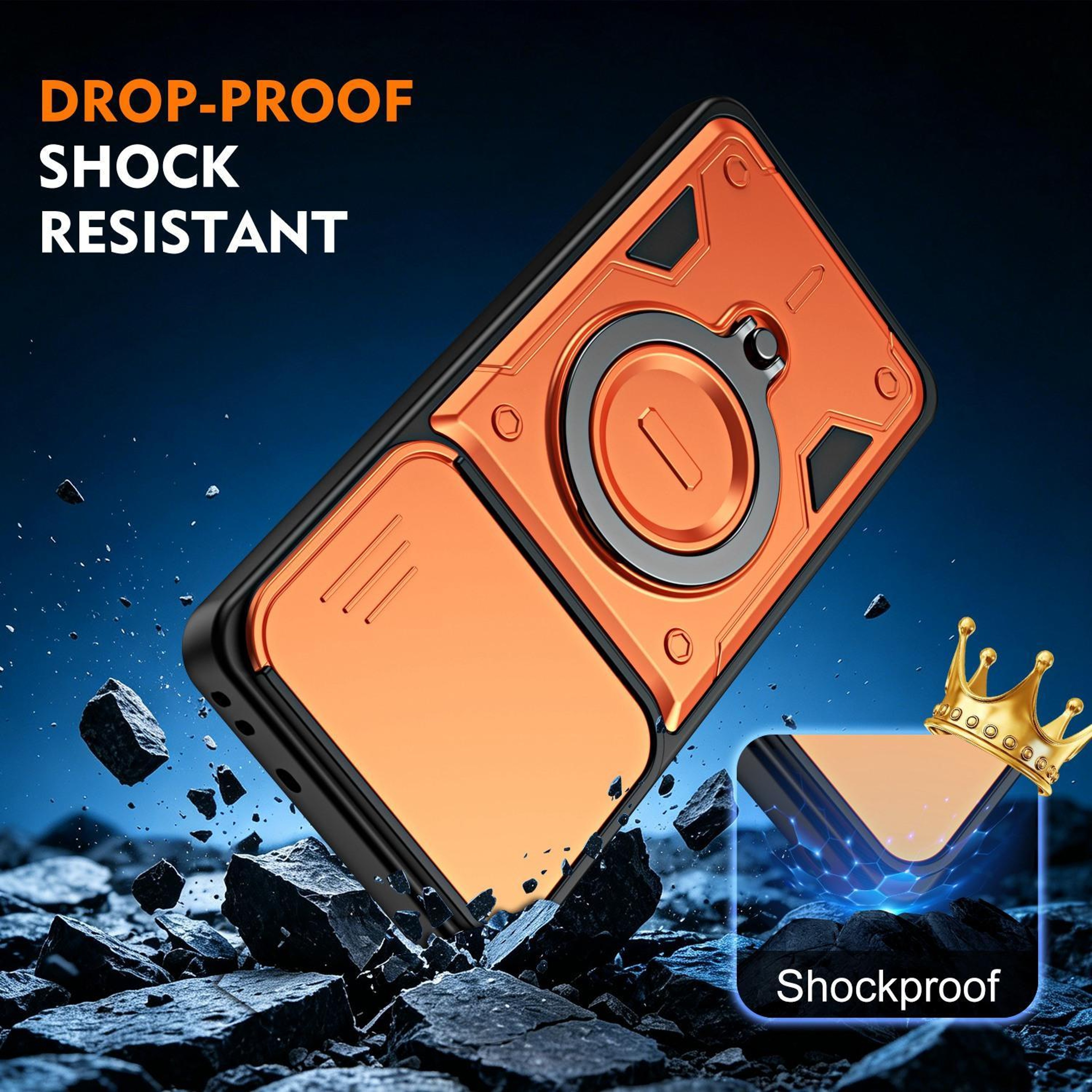 Realme 15 15 Pro 5G Ring Holder Phone Case With Camera Lens Slide Cover Shockproof Protection 8