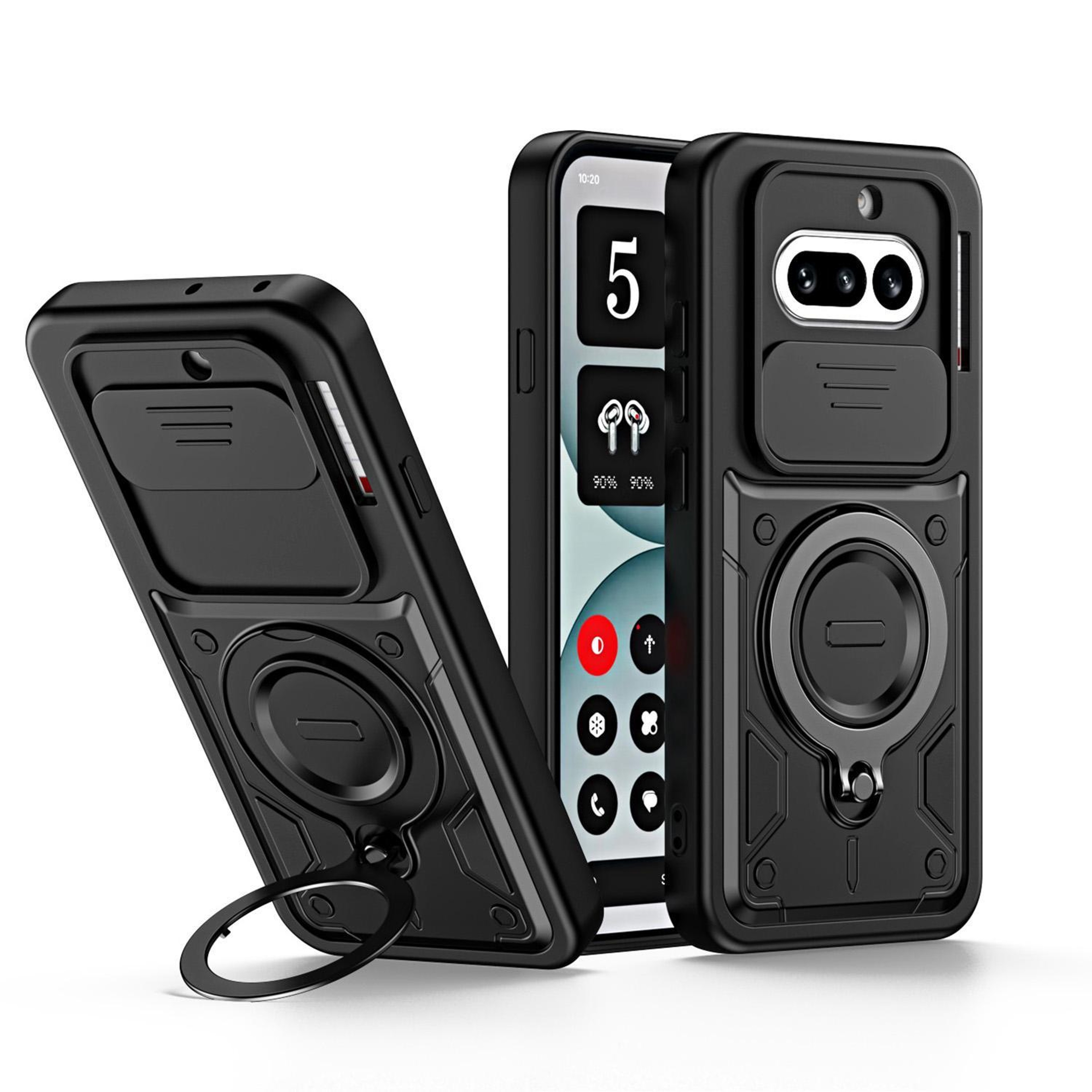 Nothing Phone 4a & 4a Pro Ring Holder Phone Case with Lens Slide Camera Cover and Kickstand – view 16