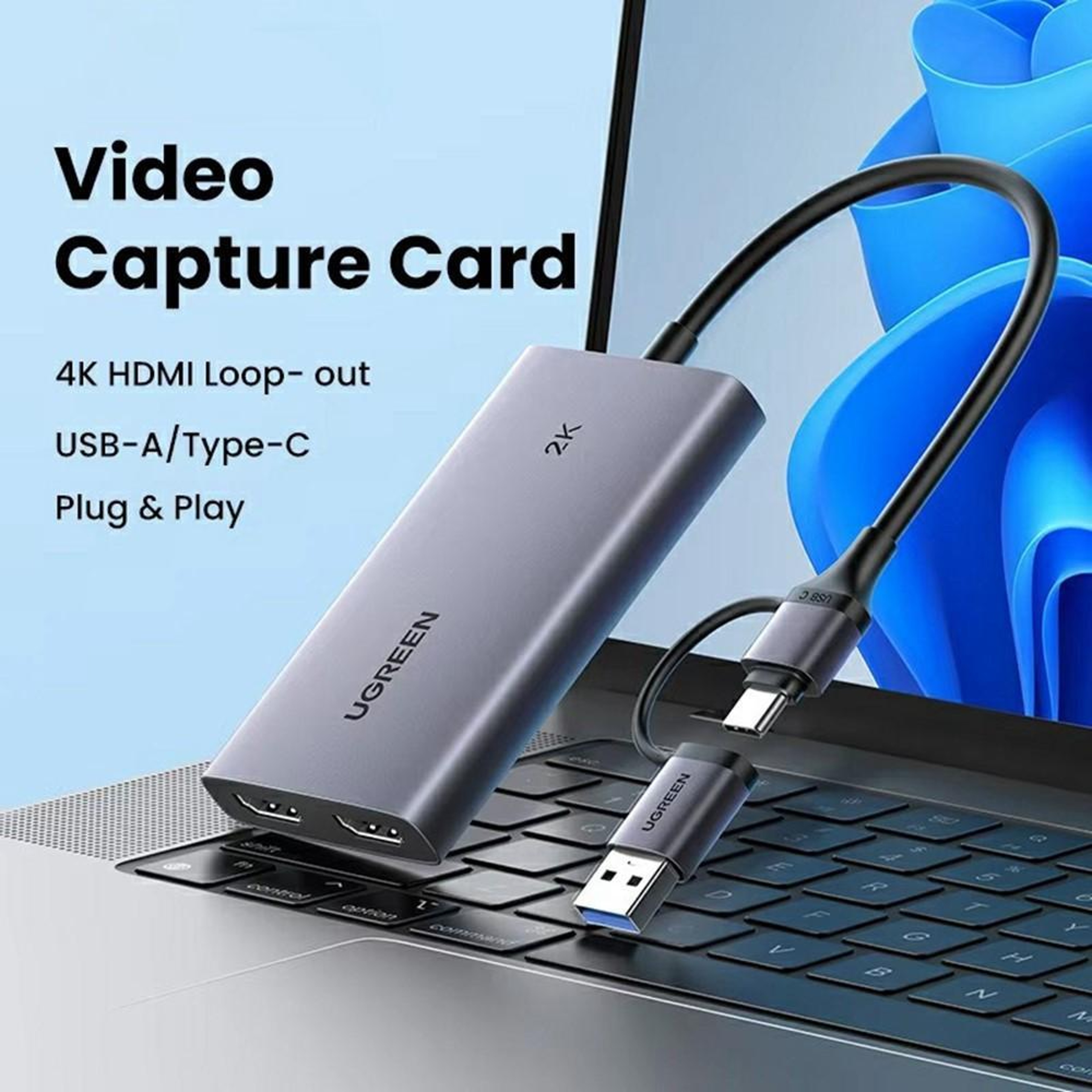 UGREEN CM726 Video Capture Card 4K Loop Out USB C USB A HDMI Capture Card for Streaming and Recording – view 12
