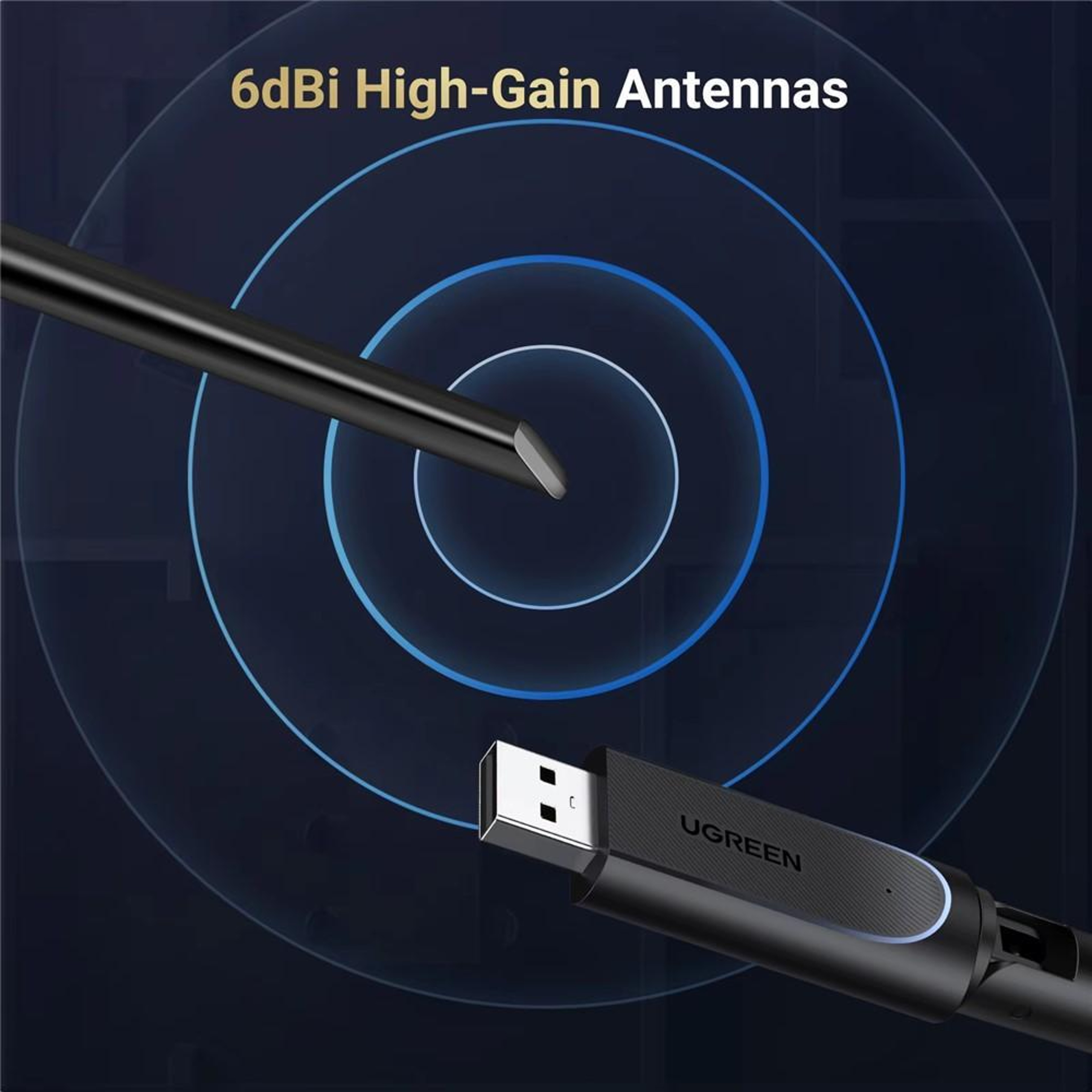 UGREEN AX900 USB WiFi 6 Adapter Dual Band Wireless Network Adapter with 6dBi High Gain Antenna – view 11
