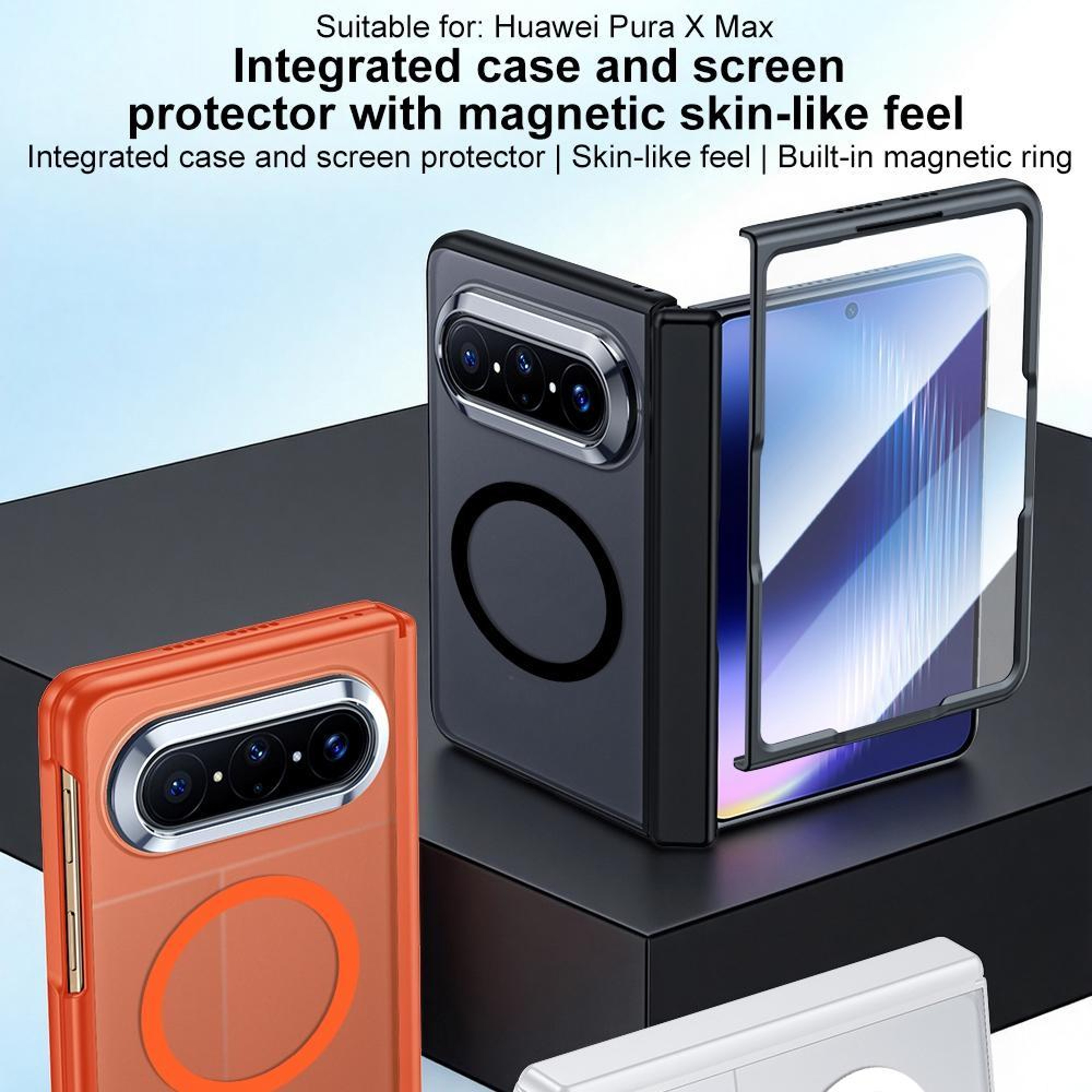 Huawei Pura X Max Magnetic Phone Case with Integrated Screen Protector Slim  Protective Cover – view 7