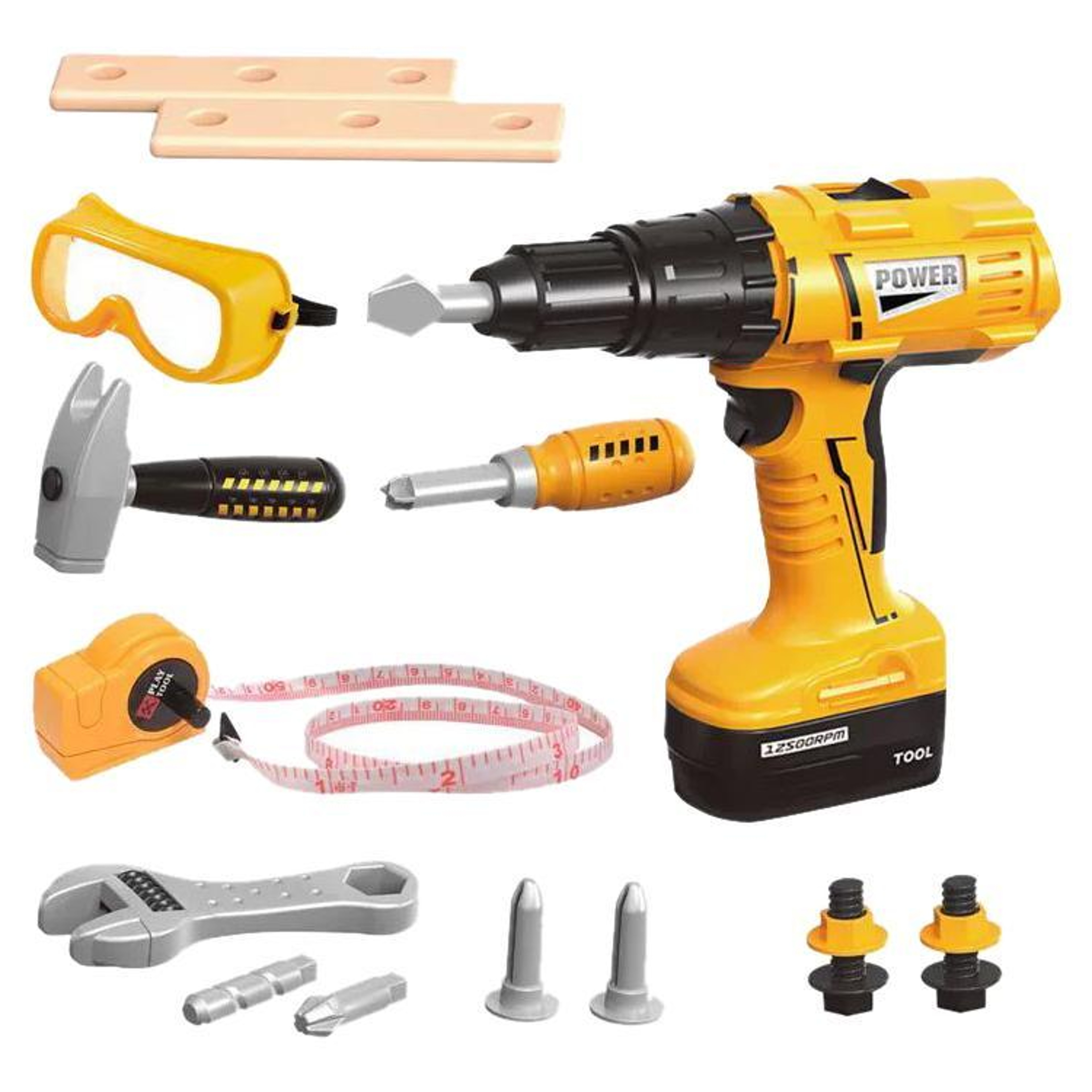 Kids Pretend Play Tool Set with Electric Drill DIY Construction Toy for Creative Learning – view 3