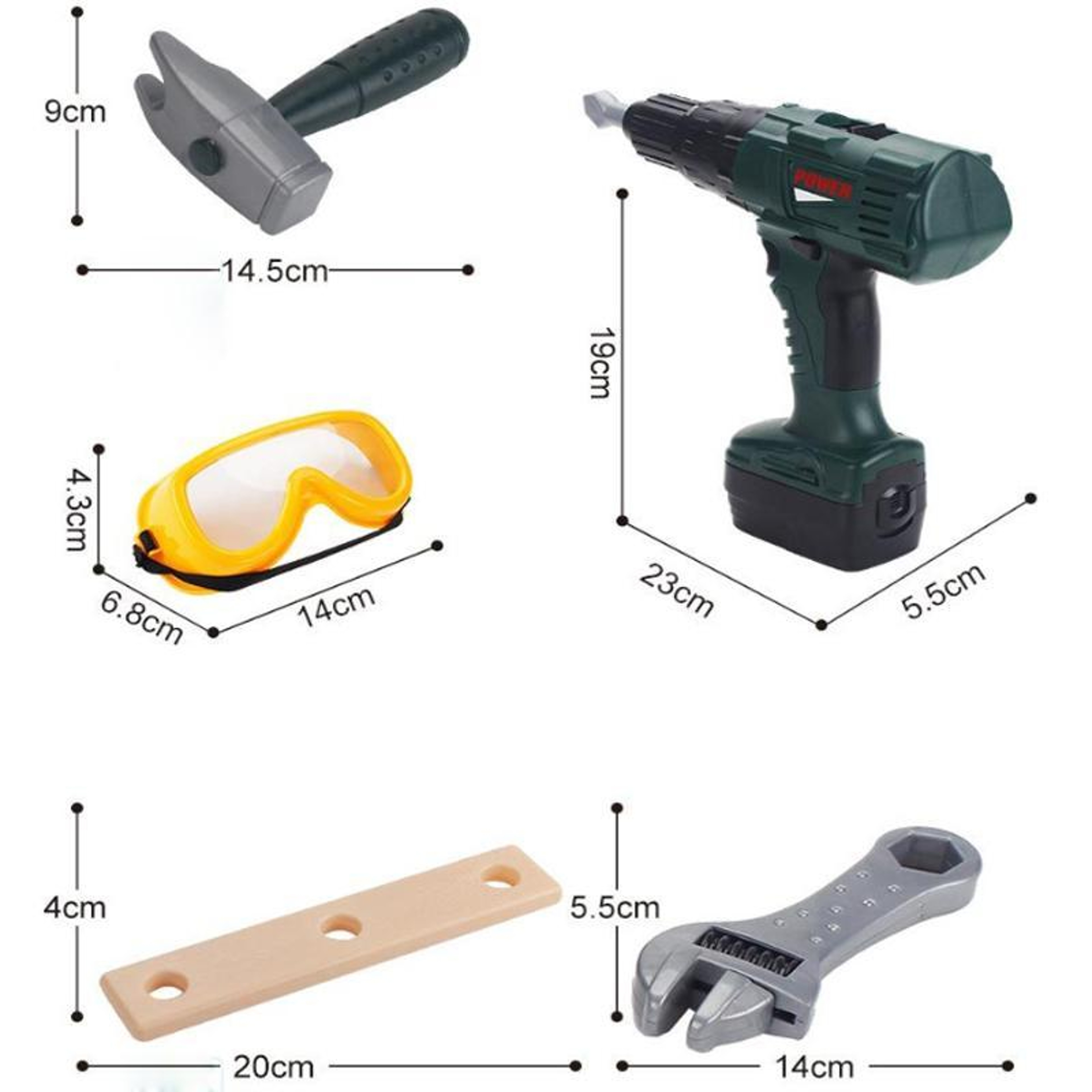 Kids Pretend Play Tool Set with Electric Drill DIY Construction Toy for Creative Learning – view 7