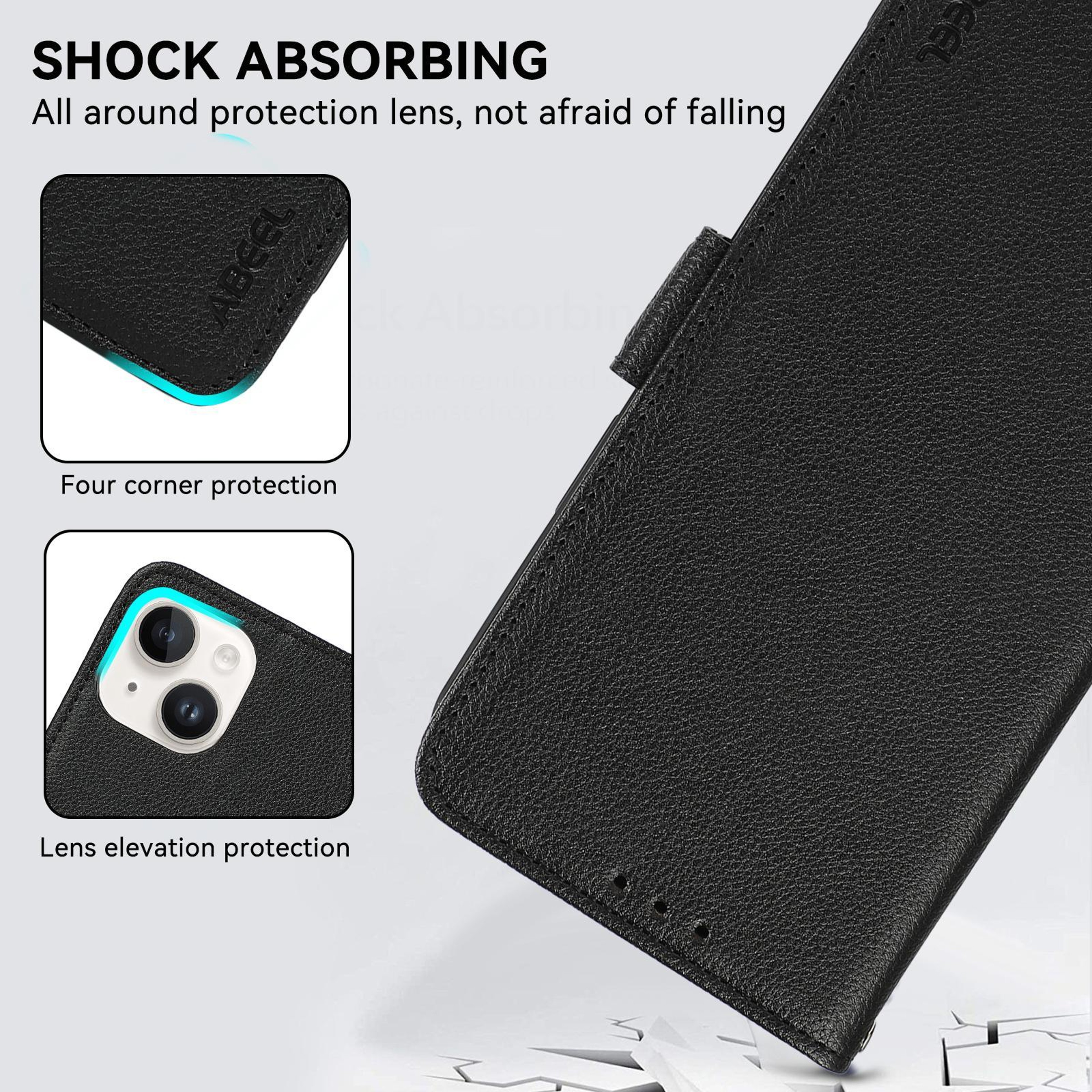 ABEEL OnePlus Nord CE6 Lite 5G Case RFID Wallet Magnetic Leather Flip Cover With Stand 4