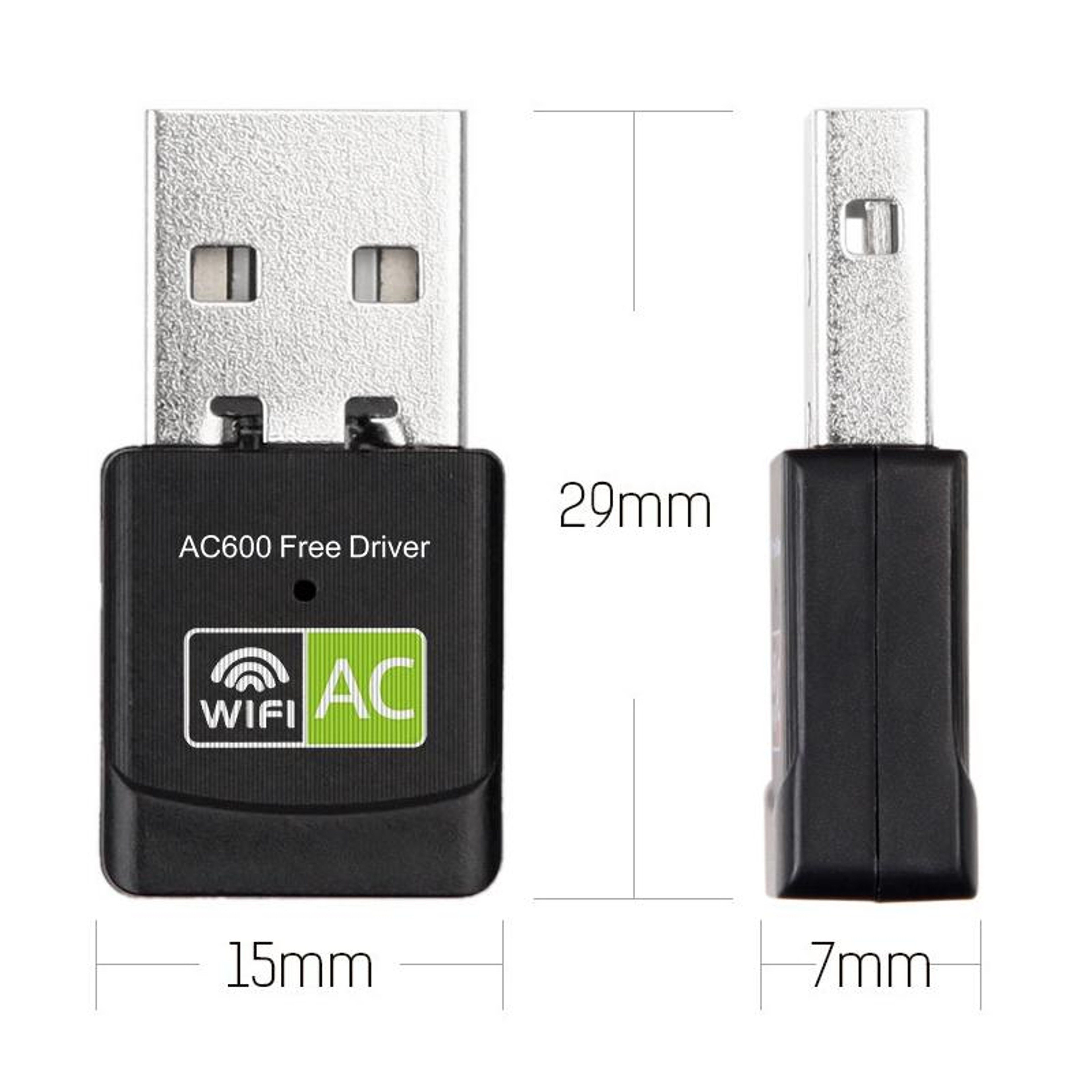 600Mbps USB WiFi Adapter AC Dual Band Wireless Network Adapter for Fast & Stable Internet – view 3