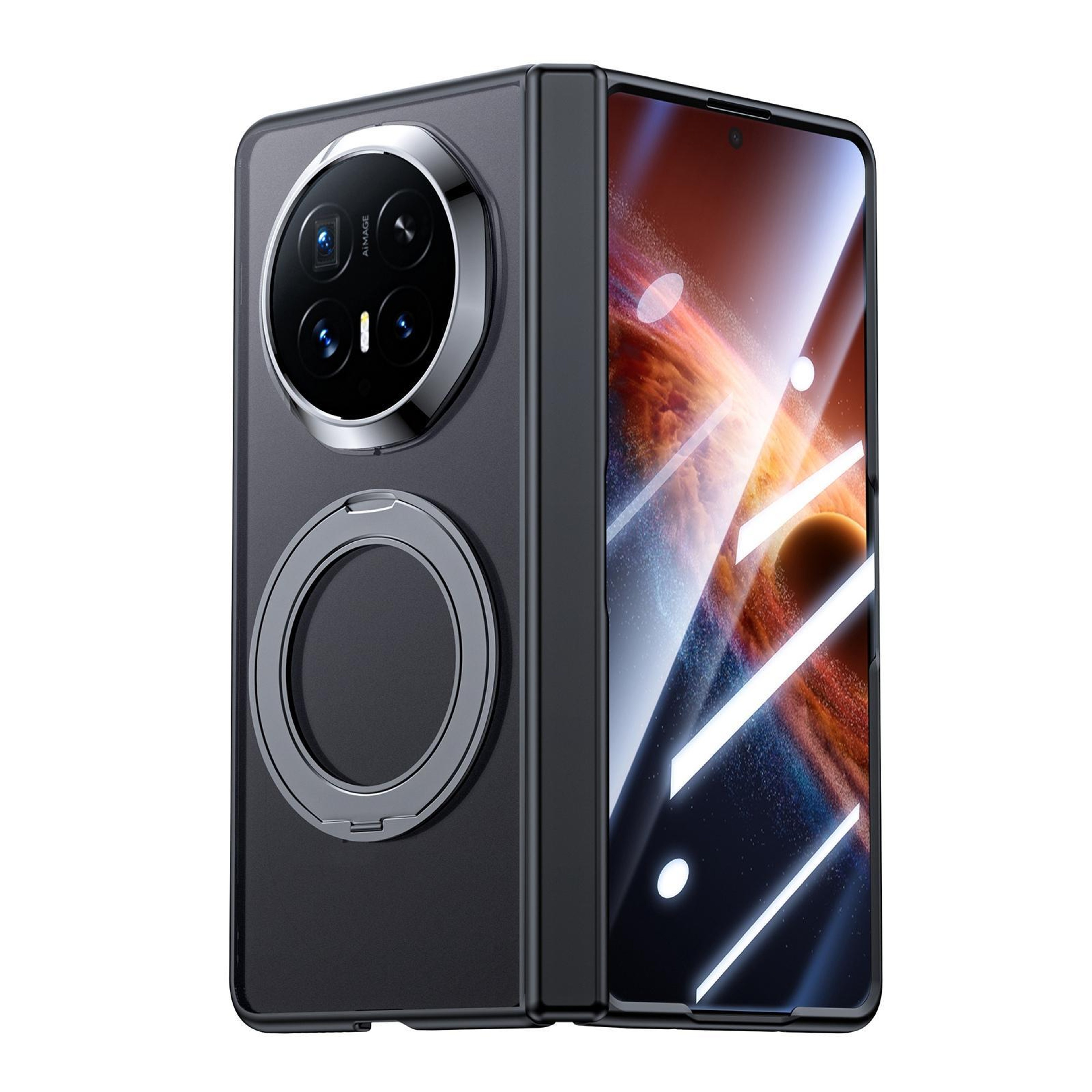 Honor Magic V6 Matte Phone Case with 360 Rotating Kickstand and Integrated Screen Protection – view 2