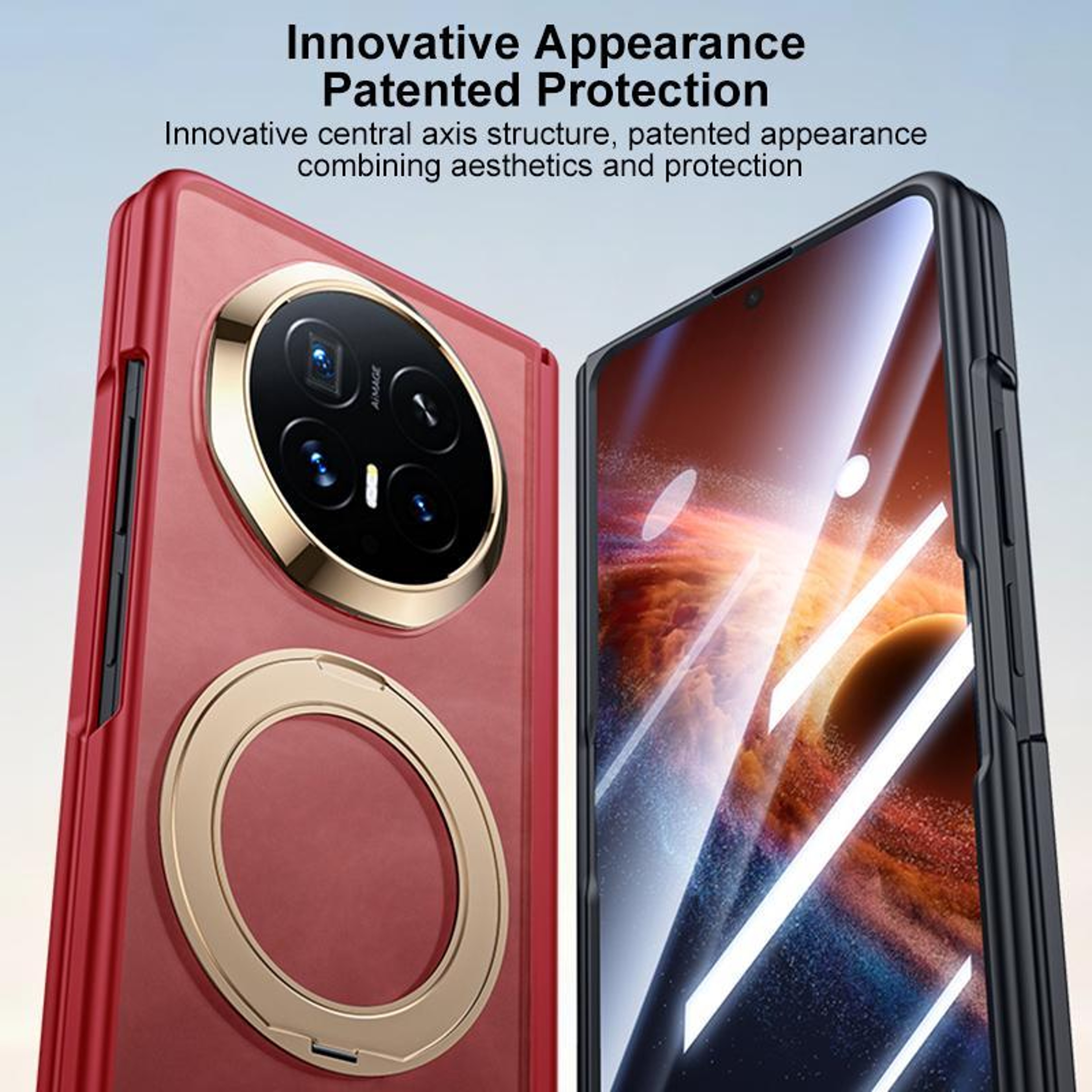 Honor Magic V6 Matte Phone Case with 360 Rotating Kickstand and Integrated Screen Protection – view 8