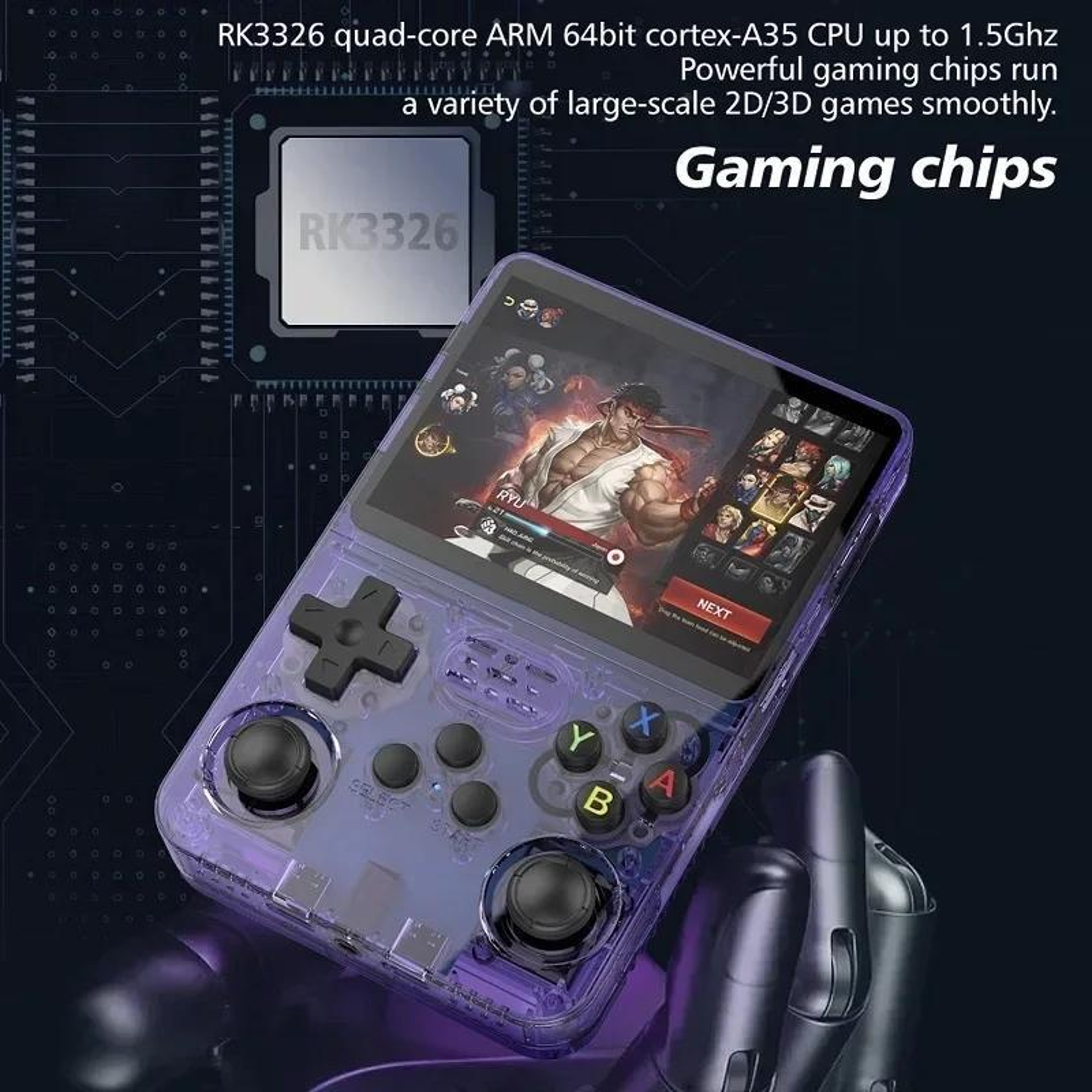 R36 HD Retro Handheld Game Console with 3.5" IPS Display, Linux System & 20+ Emulators – view 2