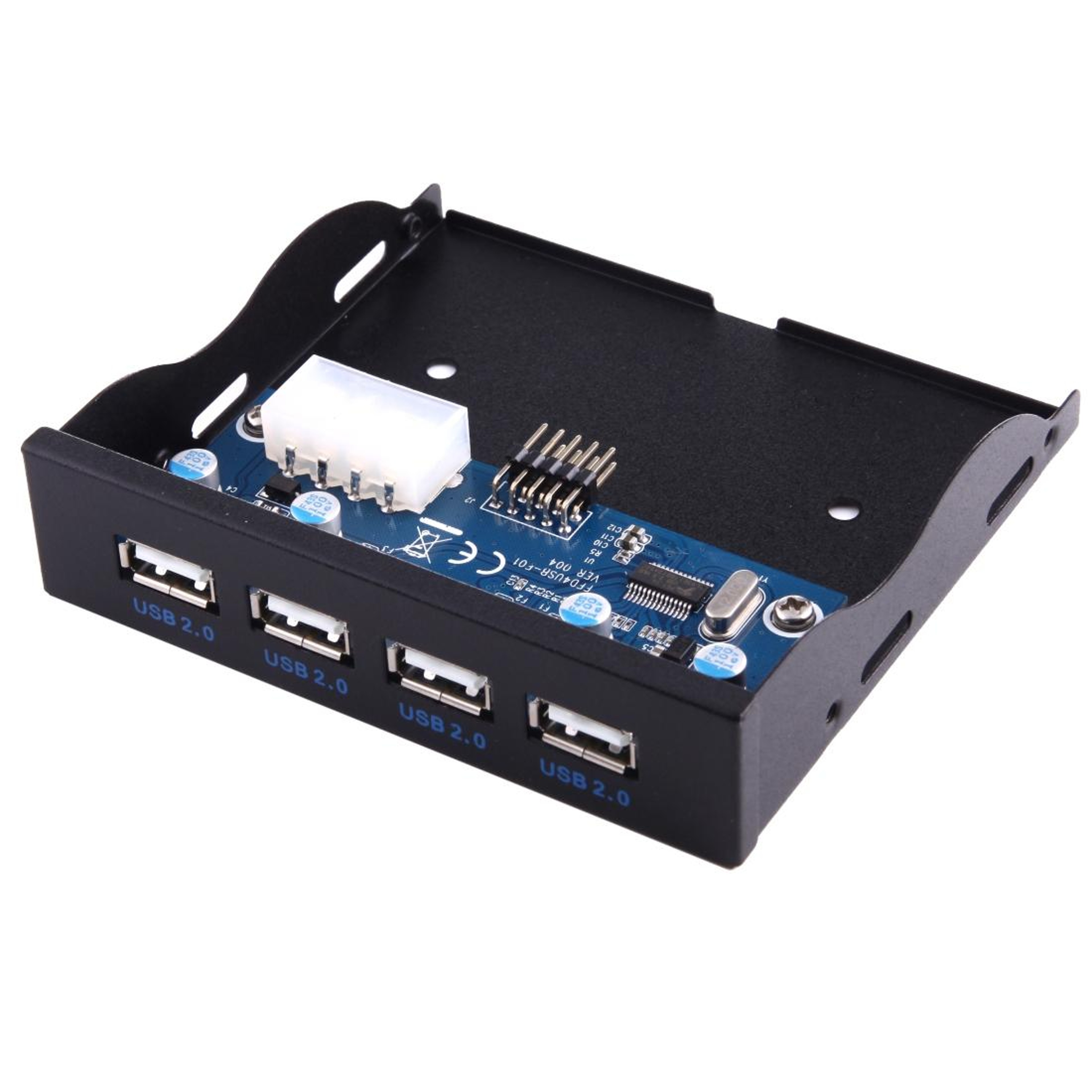 3.5 Inch Front Panel 4-Port USB 2.0 Hub Adapter for PC Floppy Bay Expansion – view 4