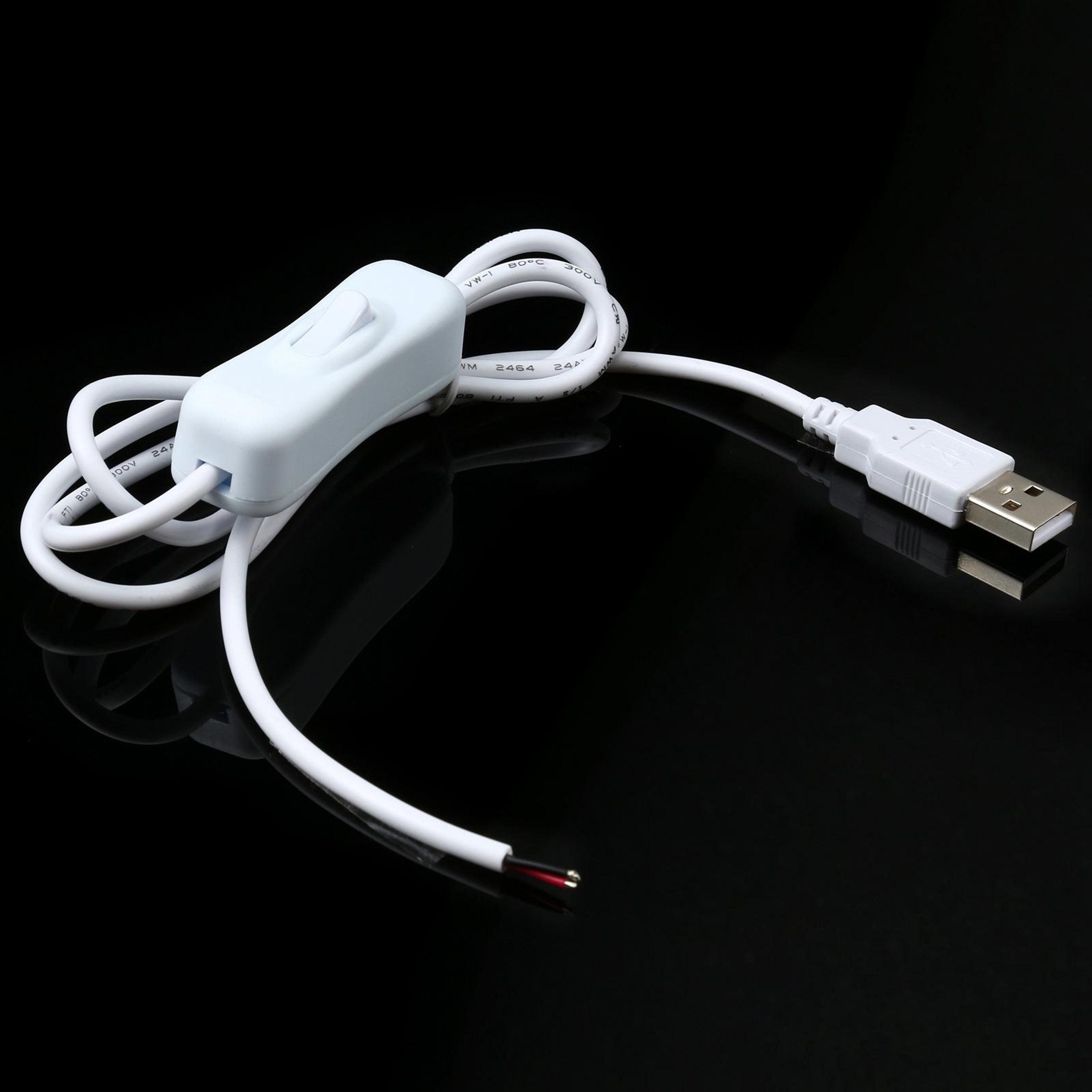 USB LED Power Cable with Inline Switch for LED Light Strips 1.6m – view 4