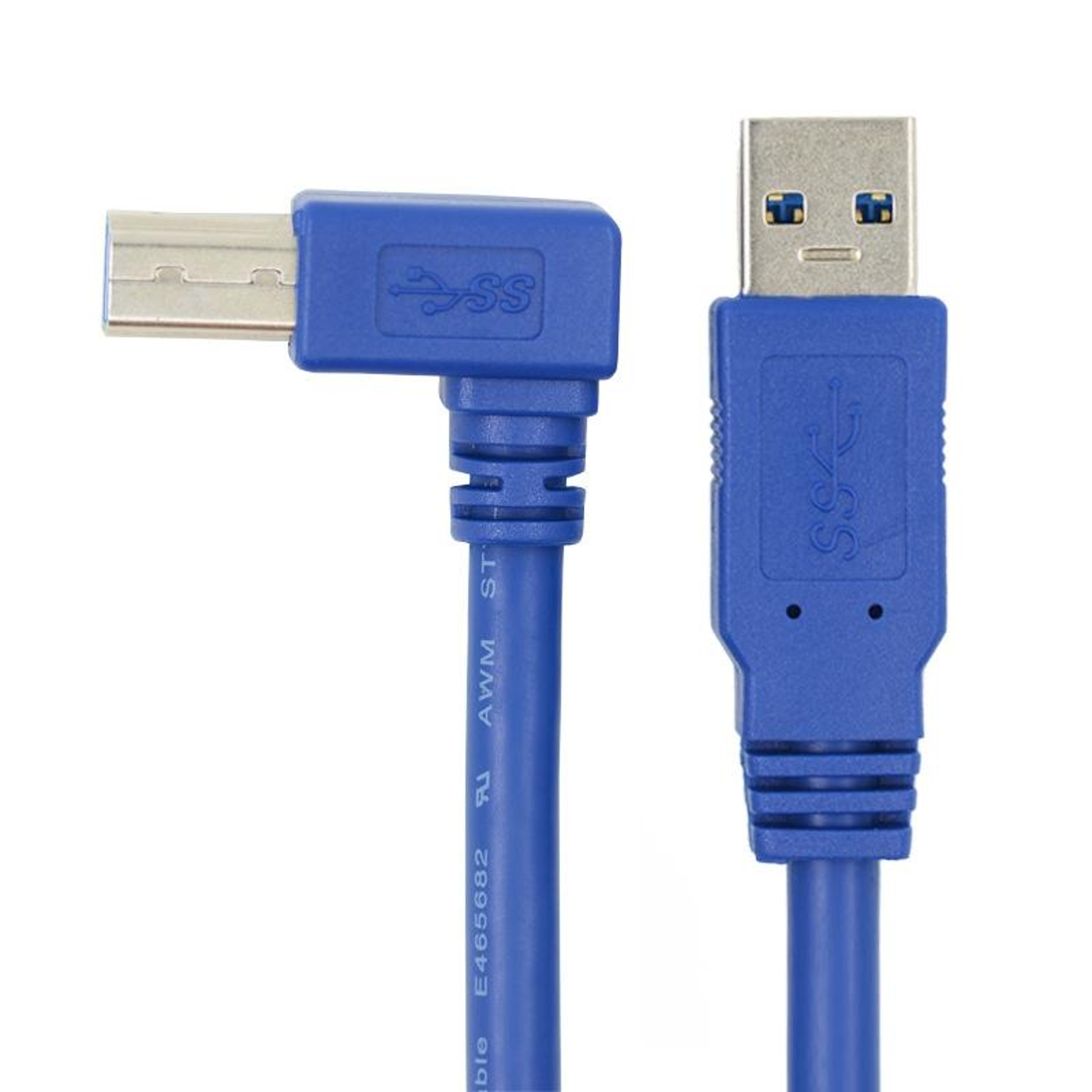 USB 3.0 Printer Cable 1M 90 Degree A to B Male Fast Data Transfer Cable for Printers and External Hard Drives – view 1