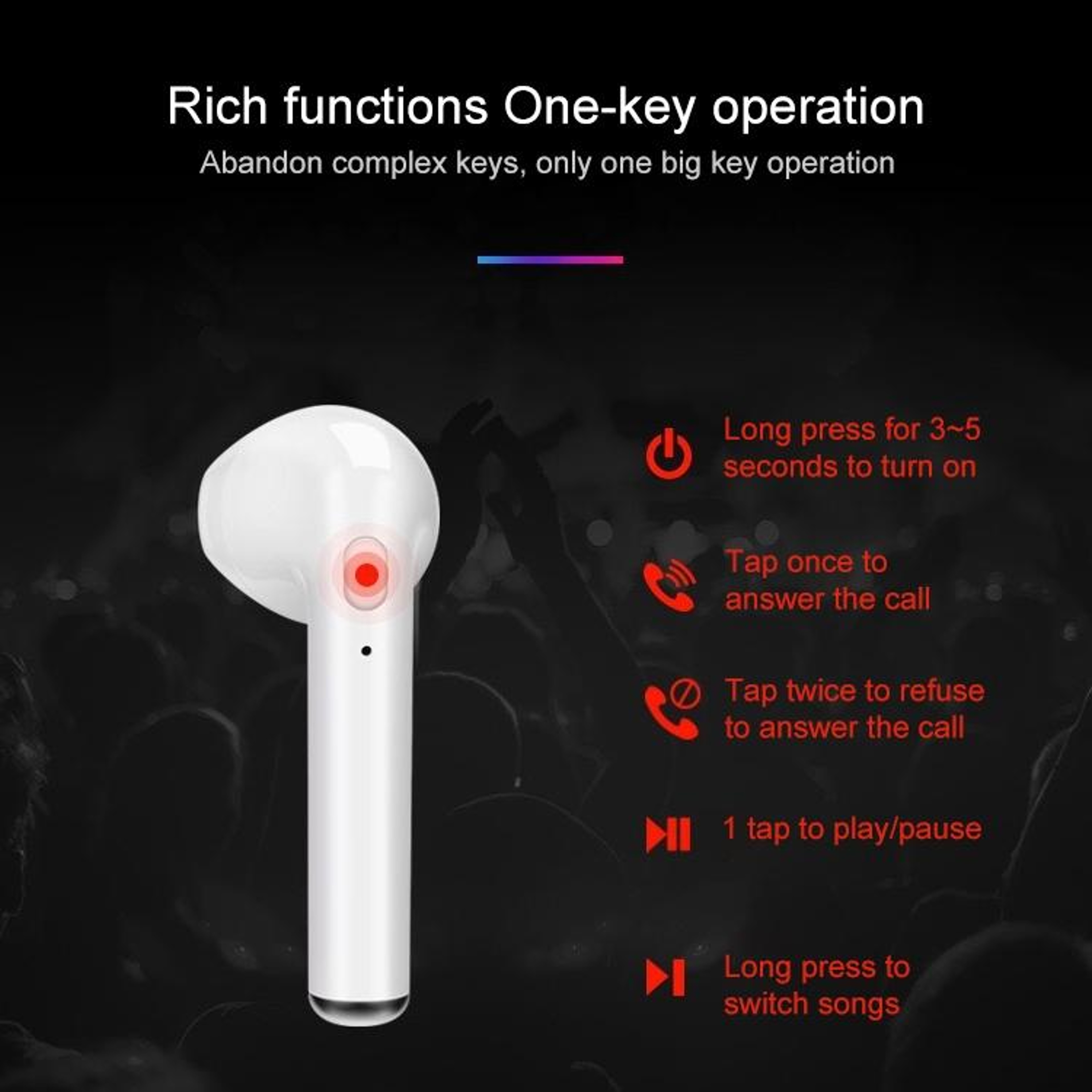I7s Wireless Bluetooth Earbuds TWS Earphones with Charging Case and Built-In Microphone – view 5