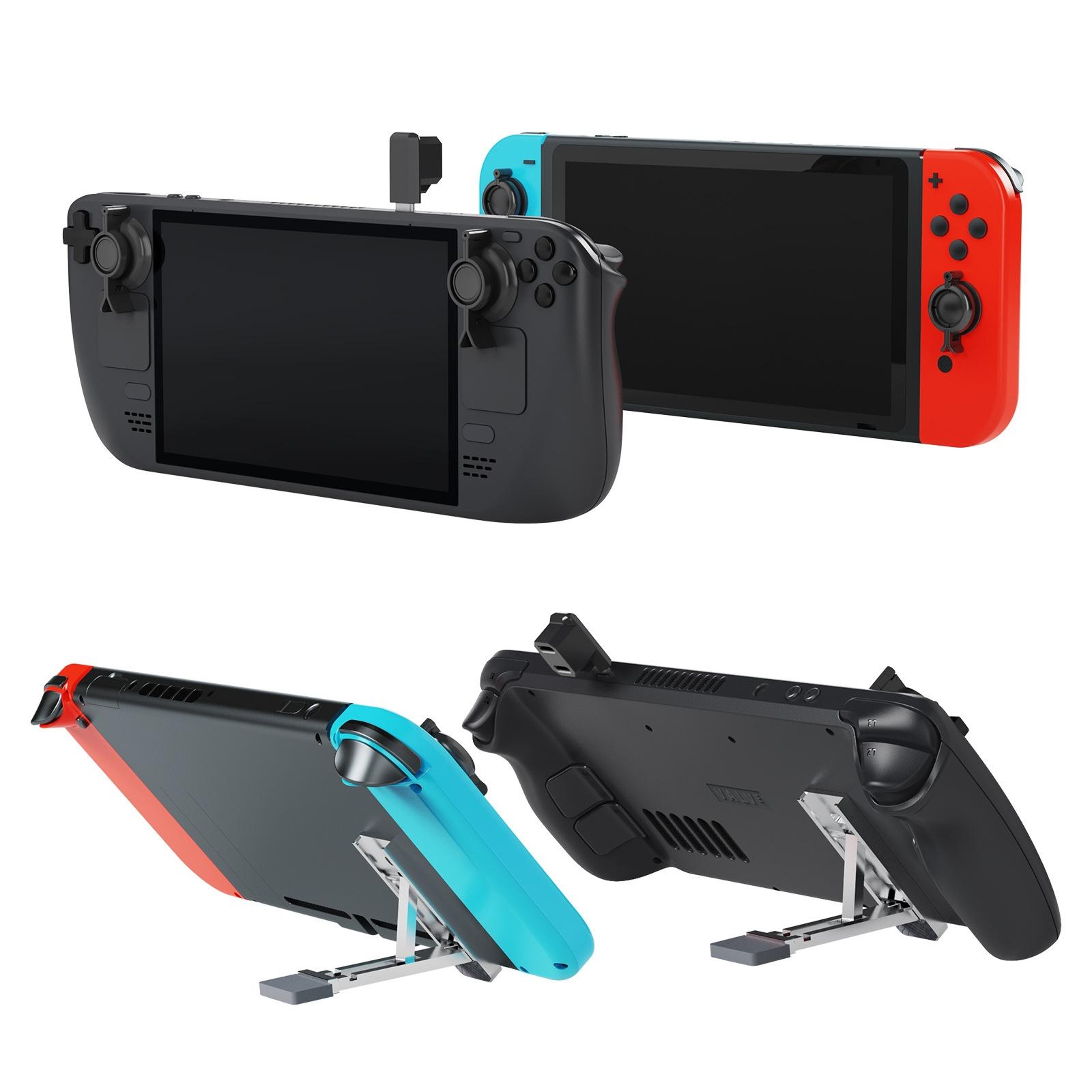 JYS Raptor Switch Protective Kit with Desktop Stand and USB-C Adapter for Switch OLED Switch Lite Steam Deck – view 3