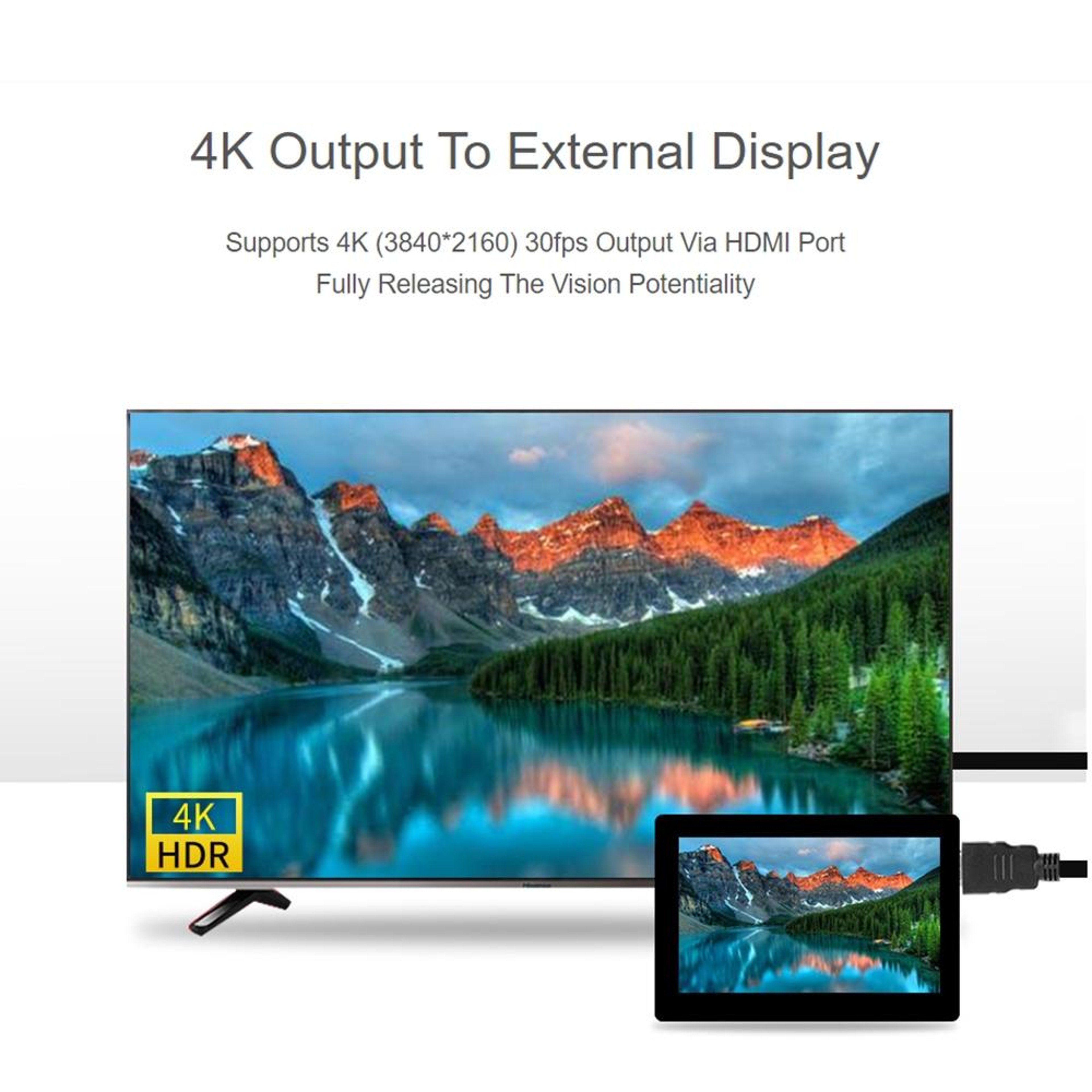 WAVESHARE Raspberry Pi CM4 Touchscreen 5 Inch CM4 Expansion Board with 4K HDMI and Gigabit Ethernet – view 4